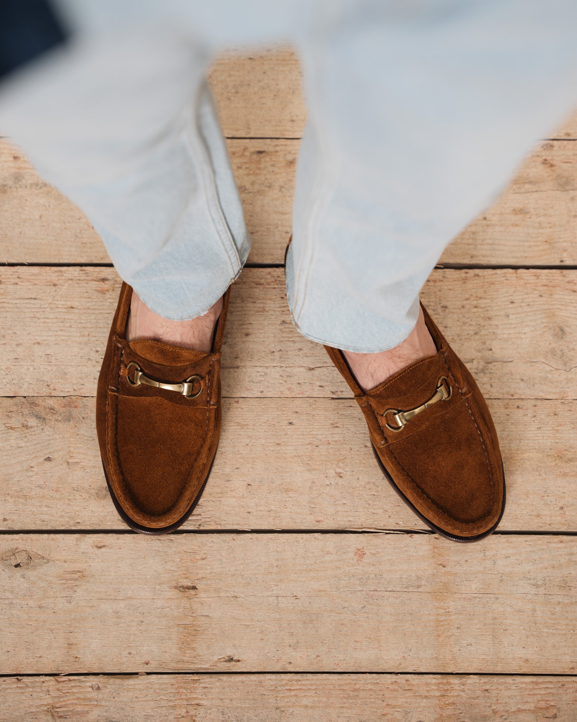 Vellano Milano Tobacco Suede Loafers