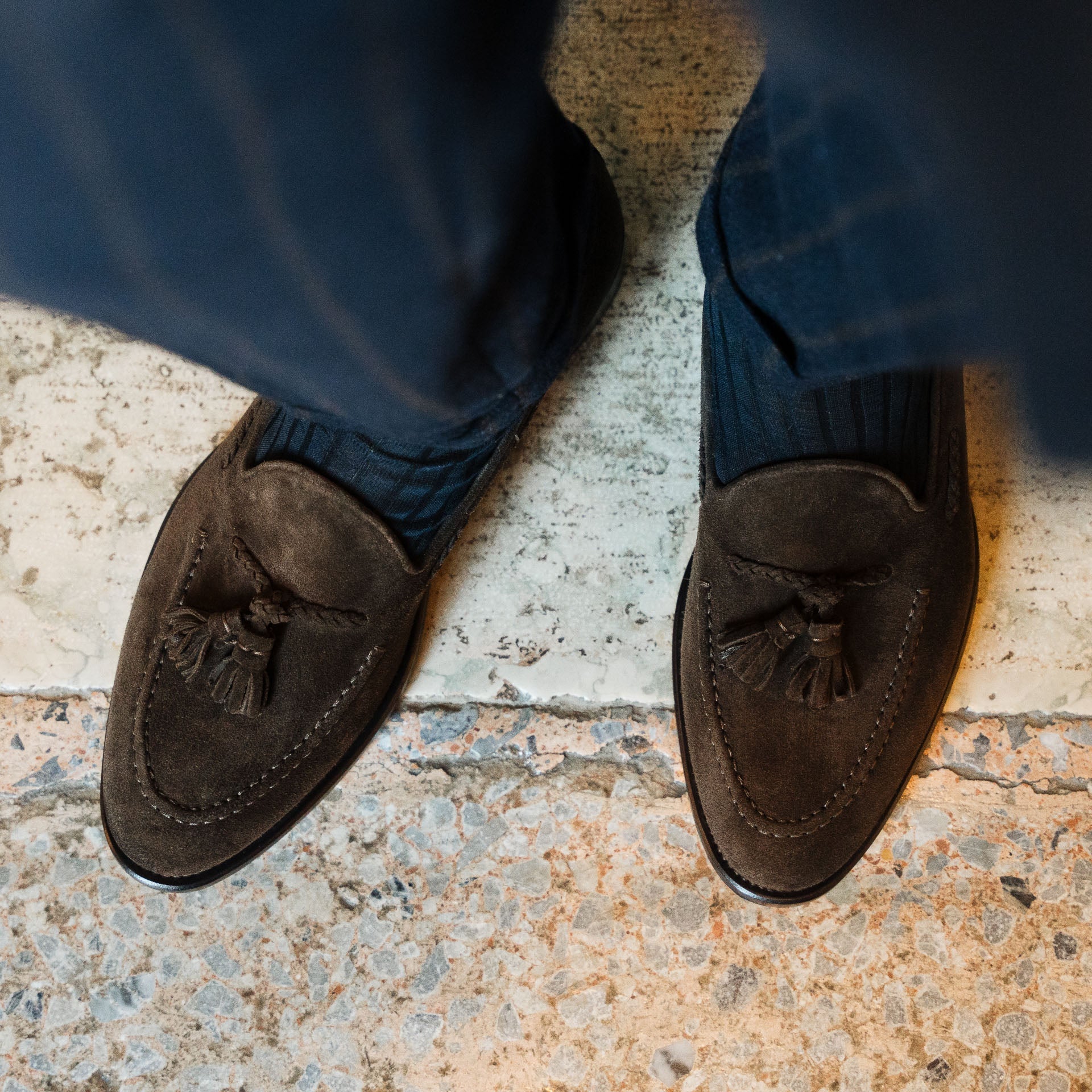 Vellano Ashmoor Dark Brown Suede Loafers