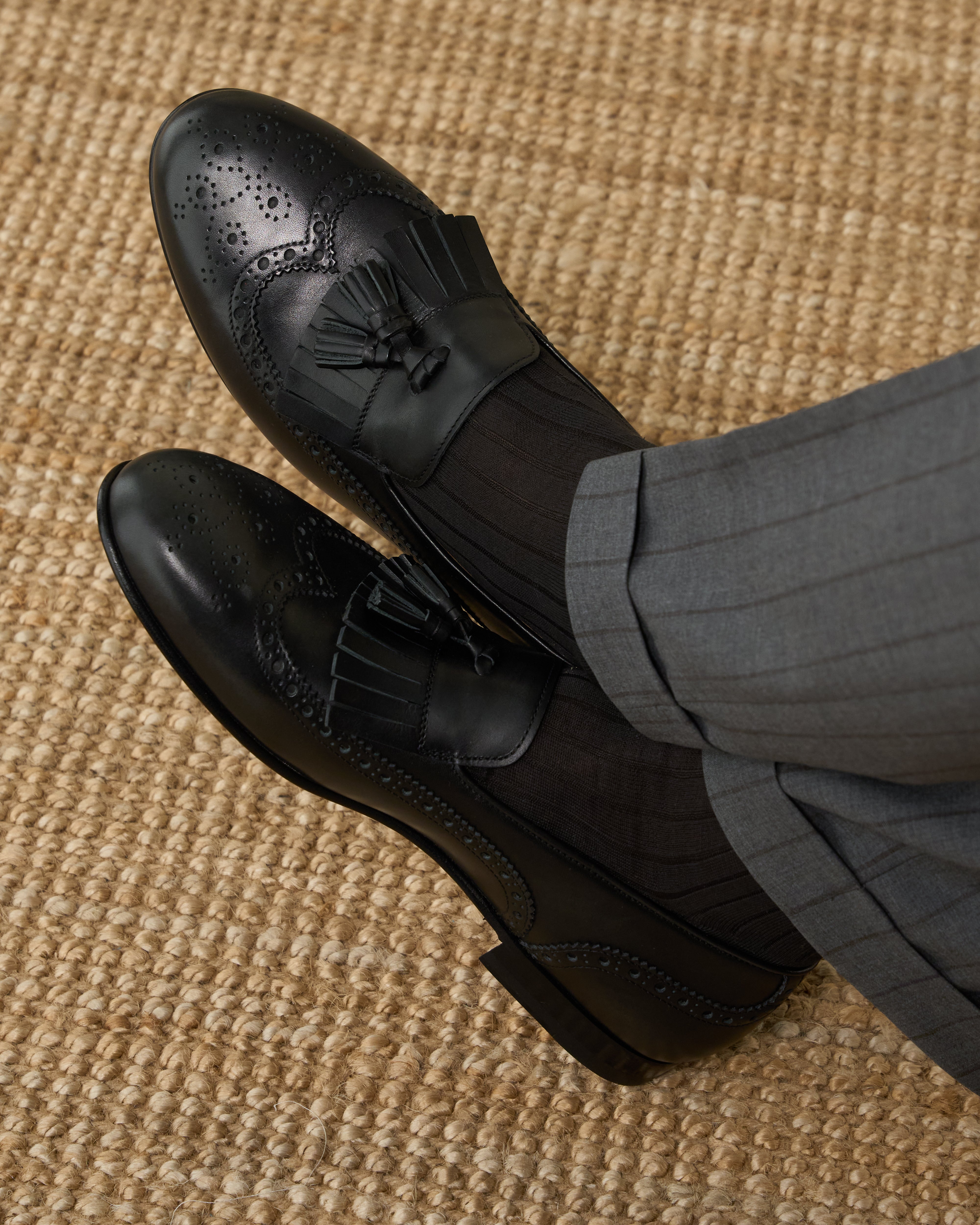 Vellano Marusee Black Antiqued Leather Loafers