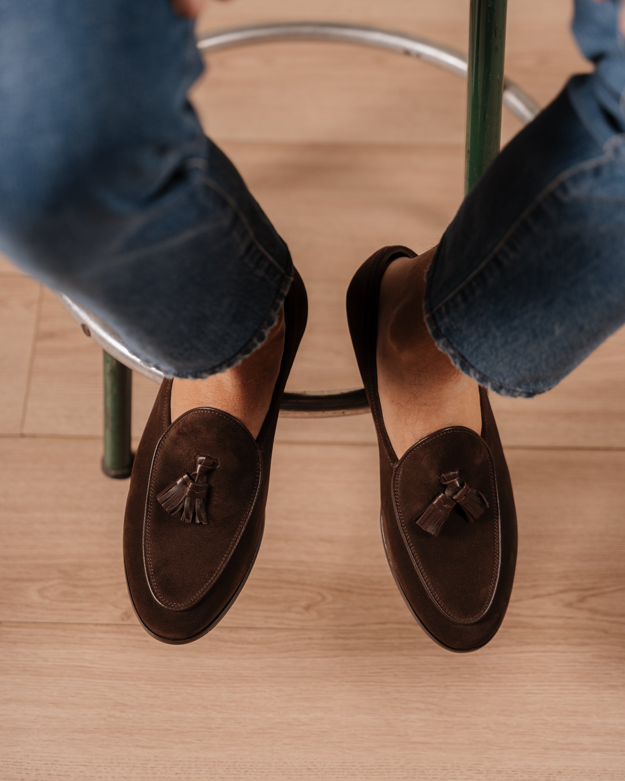 Vellano Bellagio Dark Brown Suede Loafers