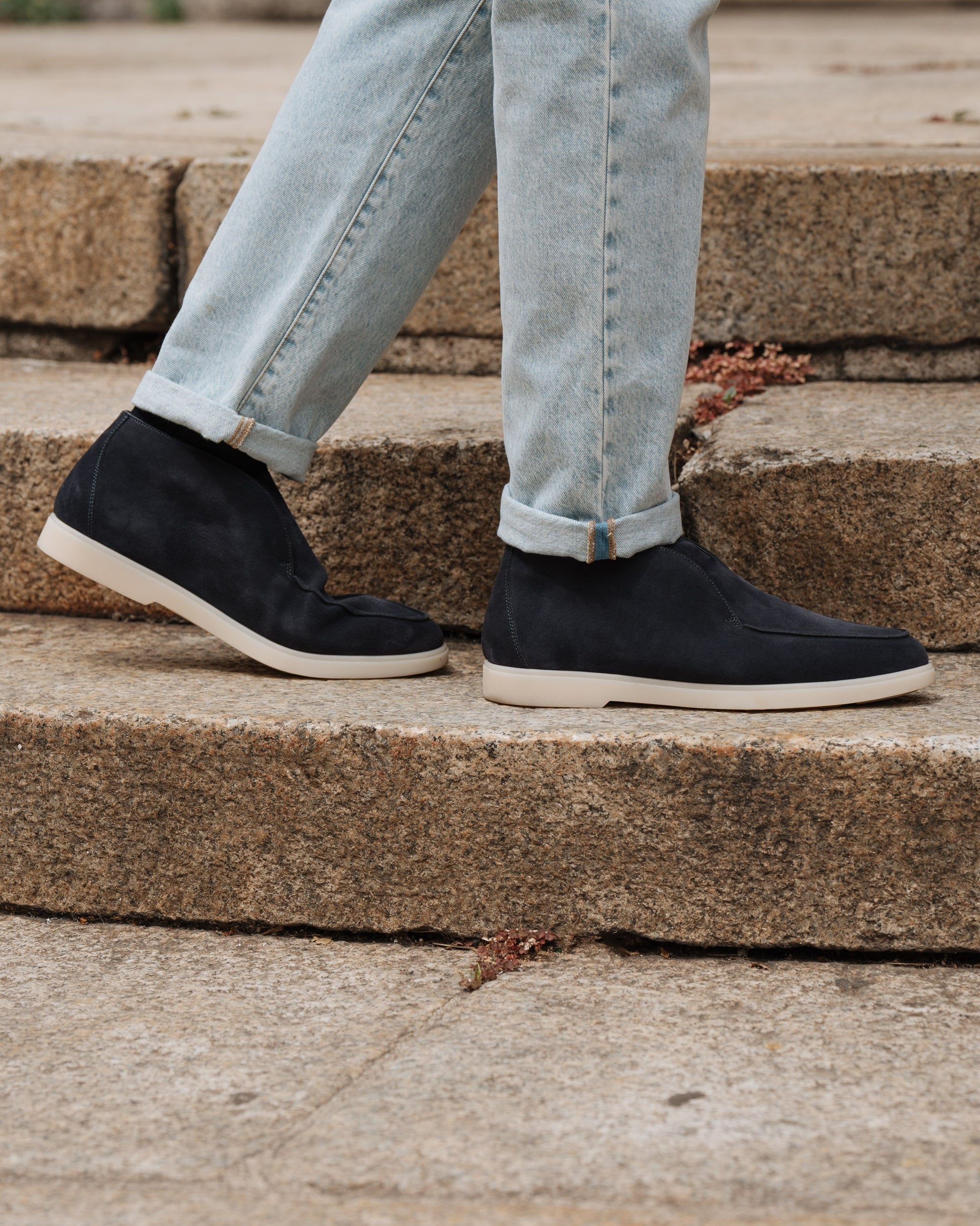 Vellano Bramleigh Blue Suede Loafers