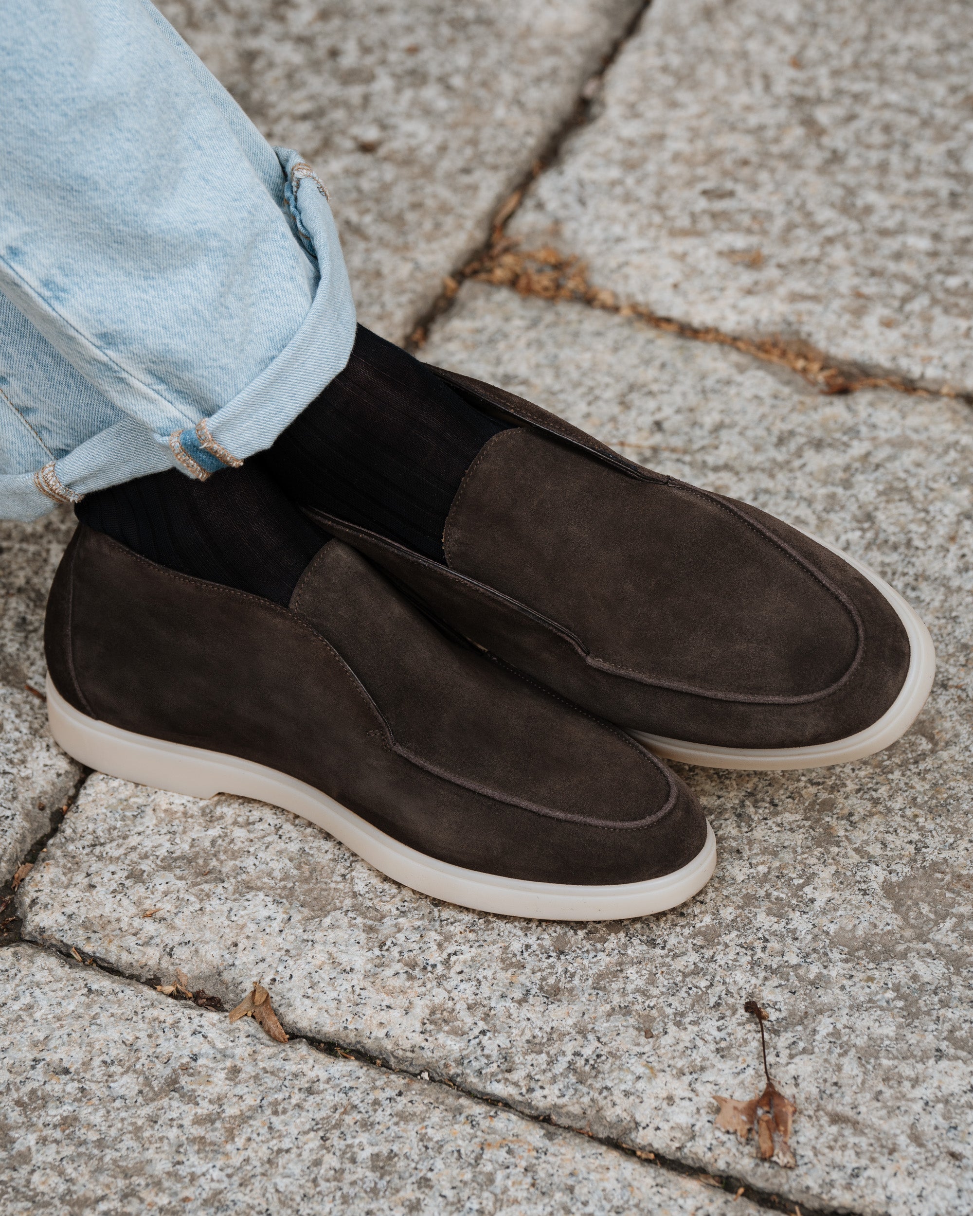 Vellano Bramleigh Dark Brown Suede Loafers