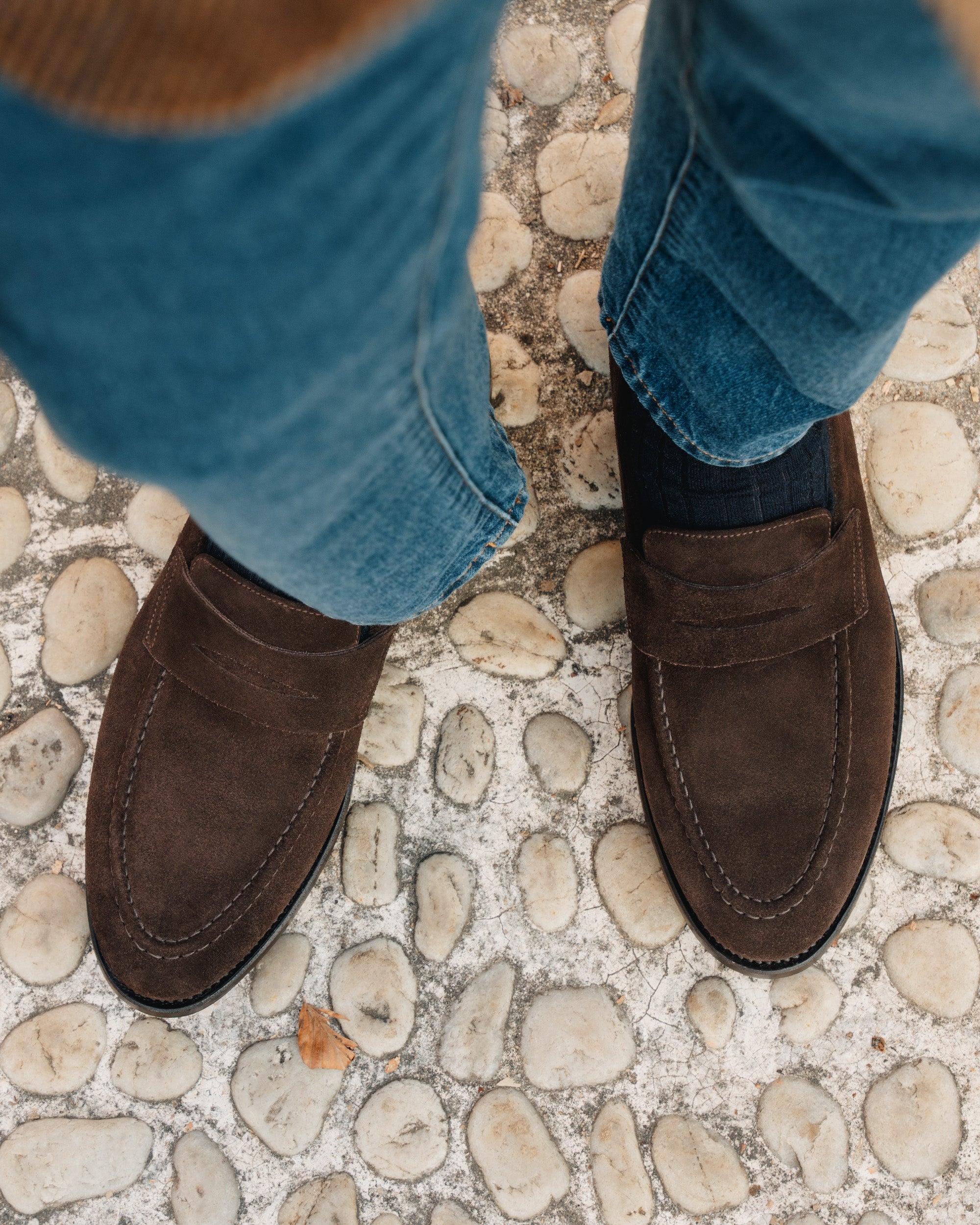 Vellano Harrowmere Suede Penny Loafers