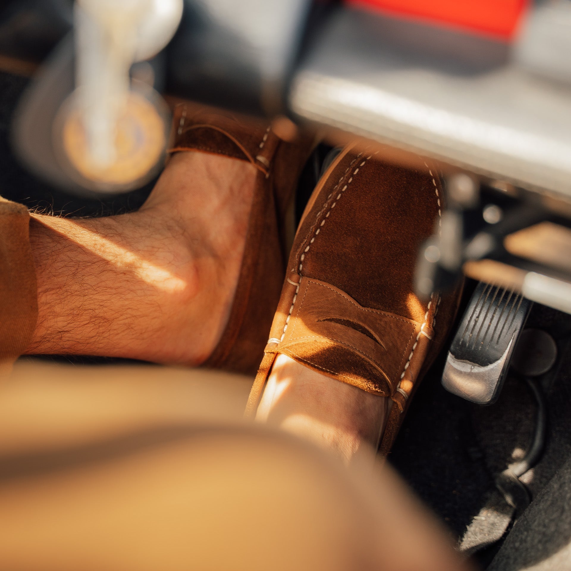 Vellano Brown Suede Loafers
