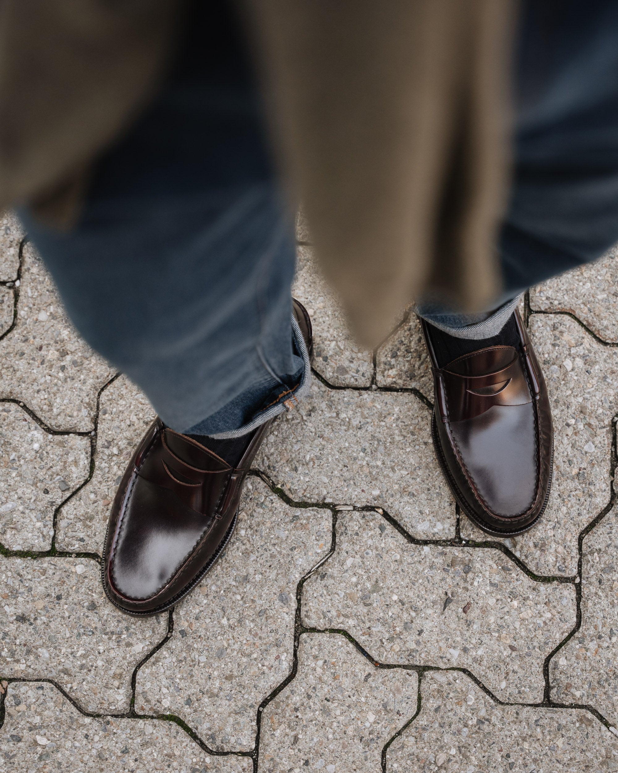Vellano Burgundy Penny Loafers