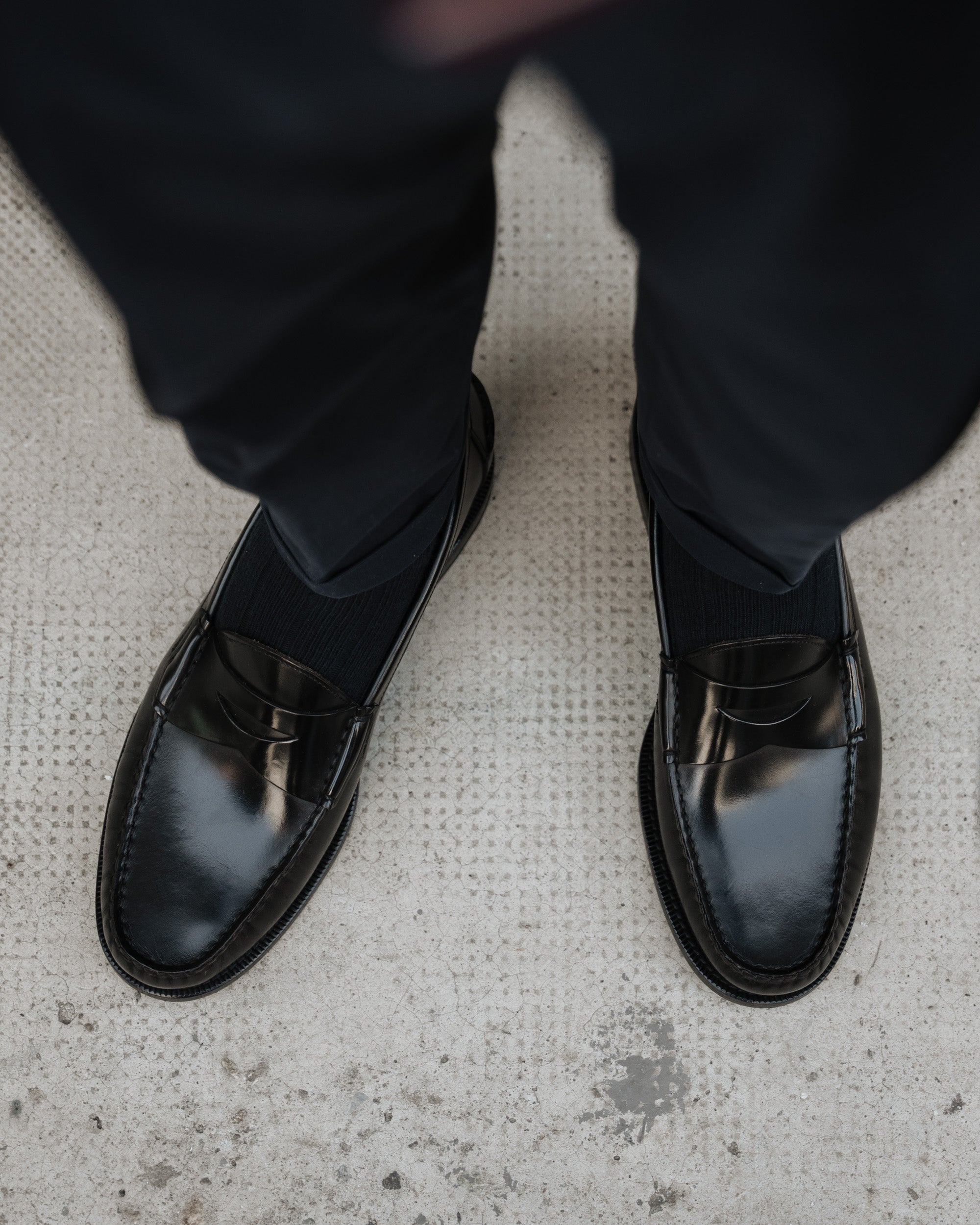 Vellano Black Penny Loafers