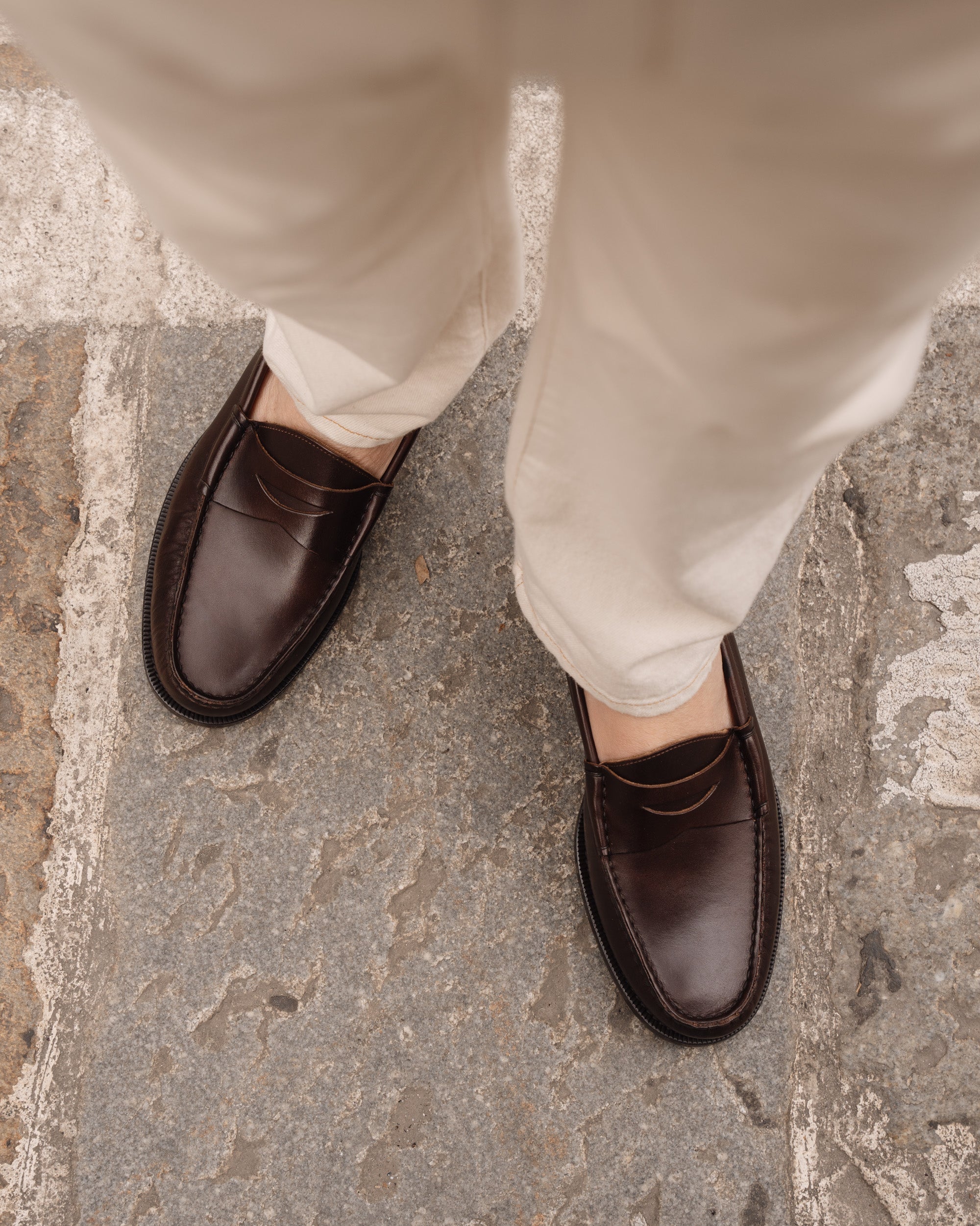 Vellano Dark Brown Penny Loafers