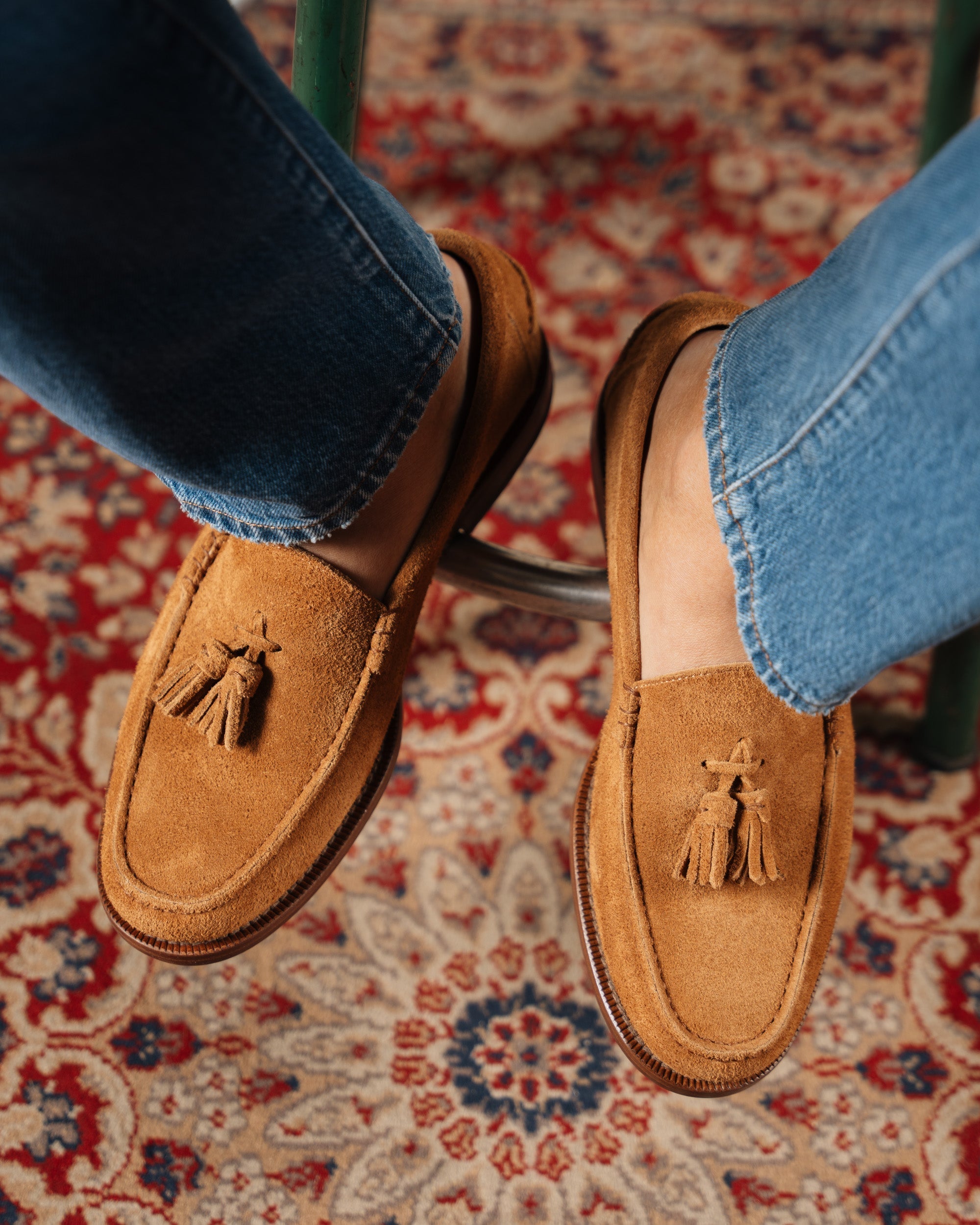 Vellano Marusee Beige Suede Loafers