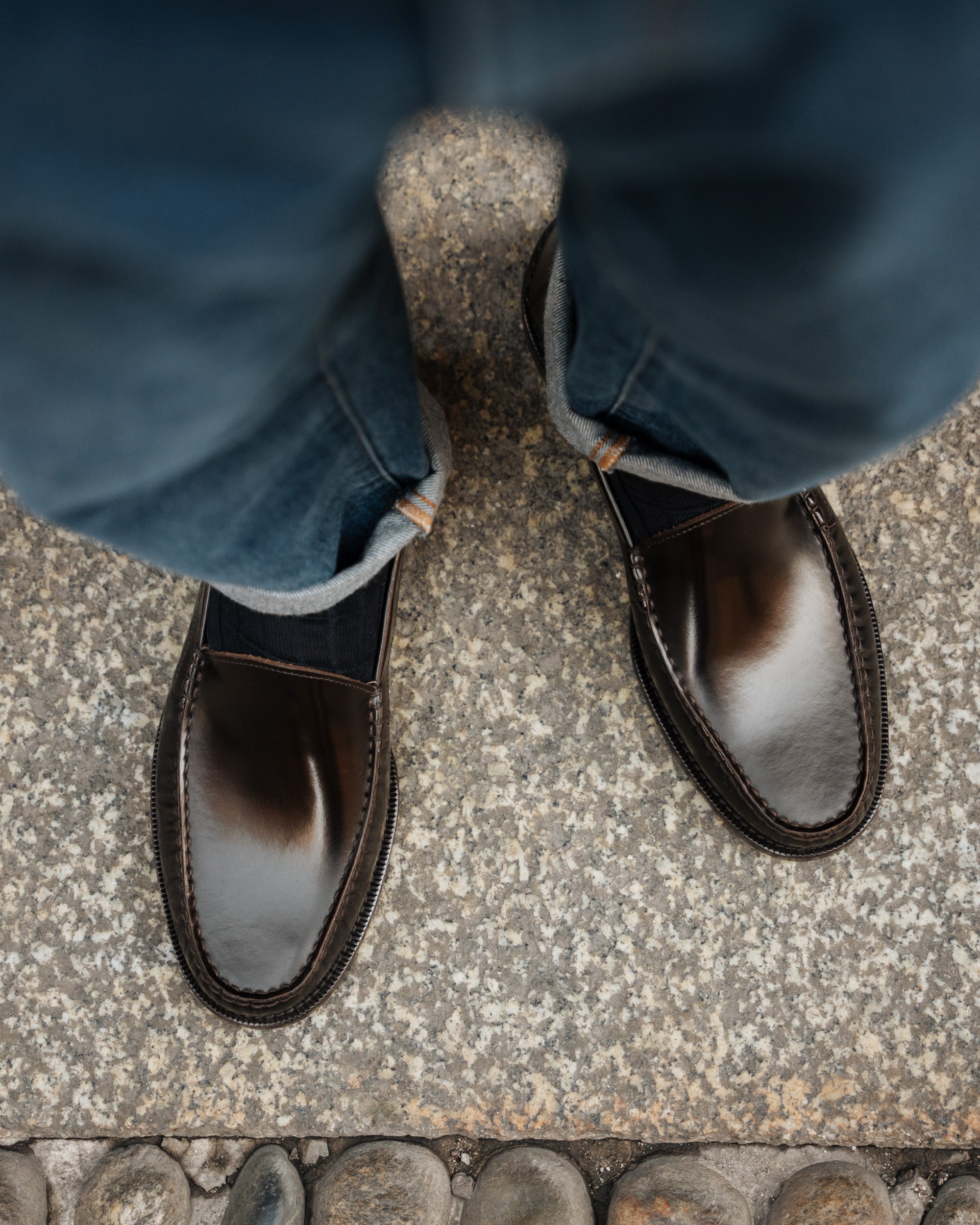 Vellano Harrowmere Abraded Leather Penny Loafers
