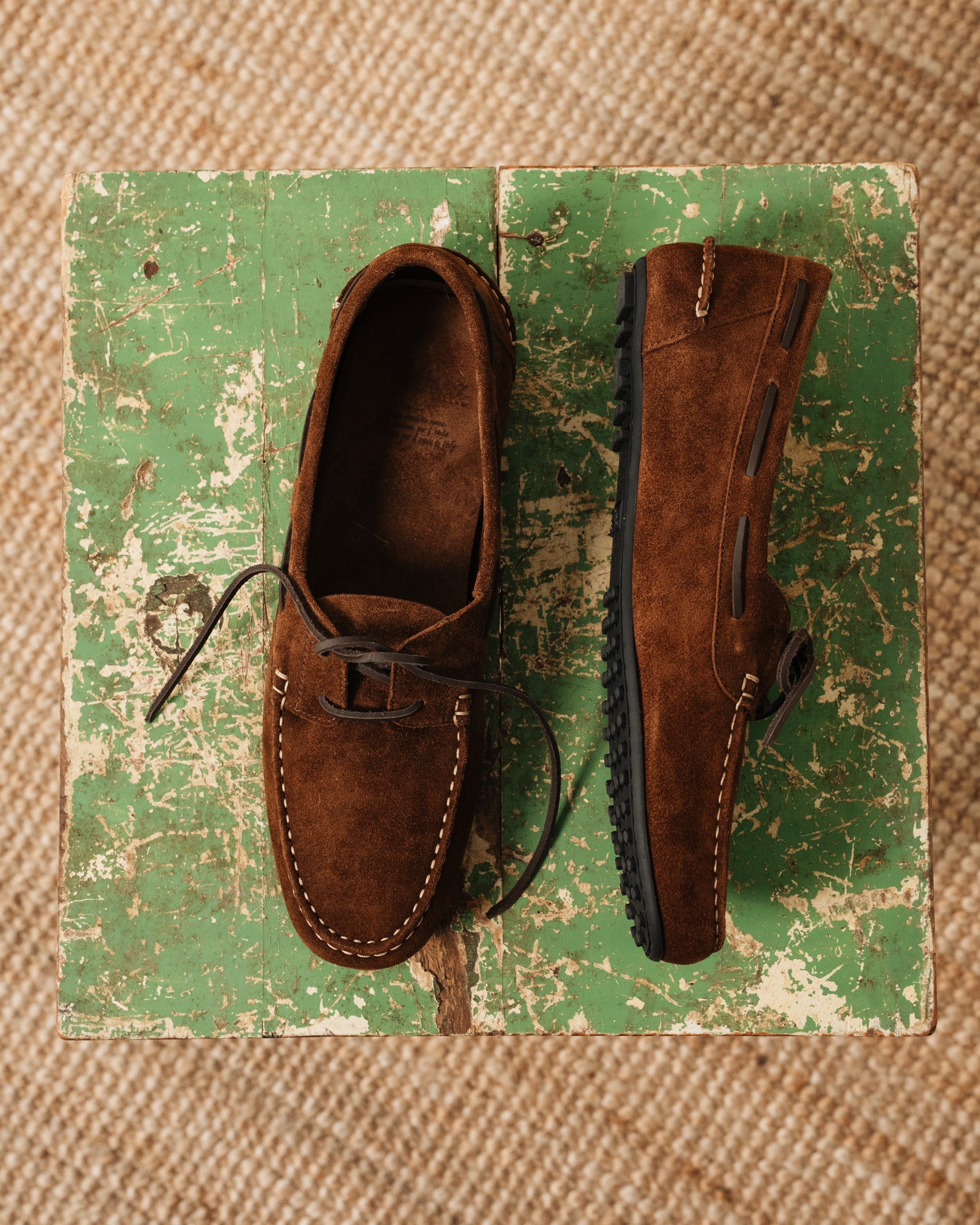 Vellano Branlow Suede Moccasins in Tobacco Brown