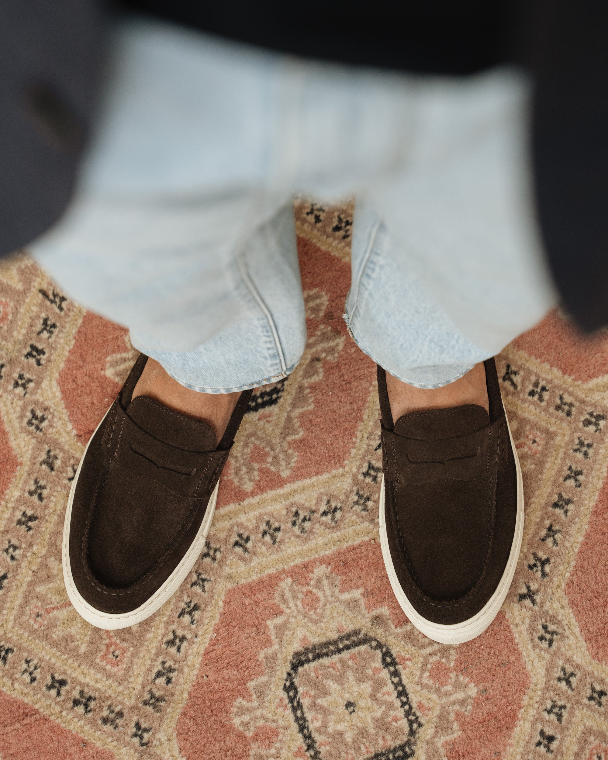 Vellano Marlewyn Suede Loafers in Dark Brown