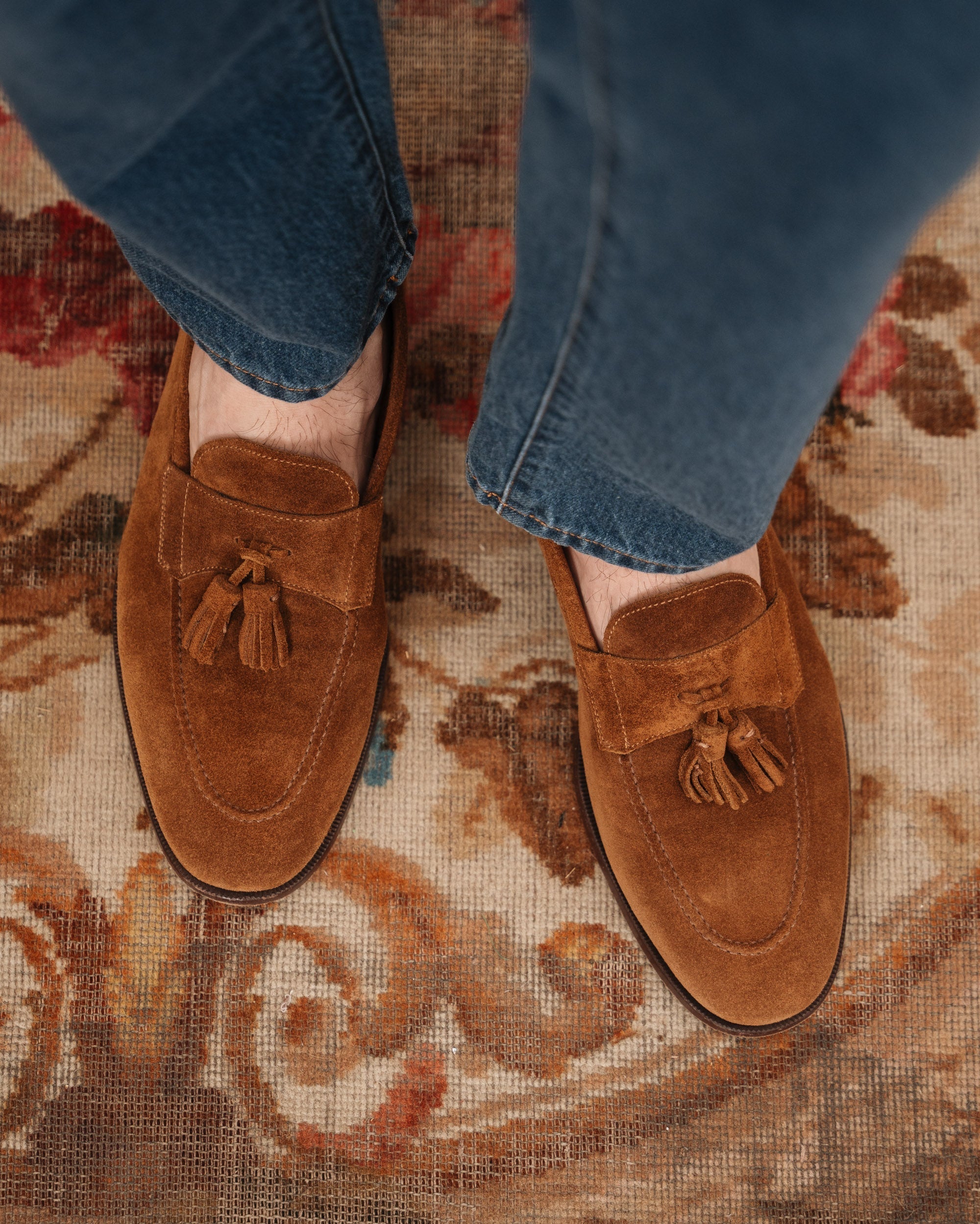 Vellano Straccadent Tobacco Suede Loafers