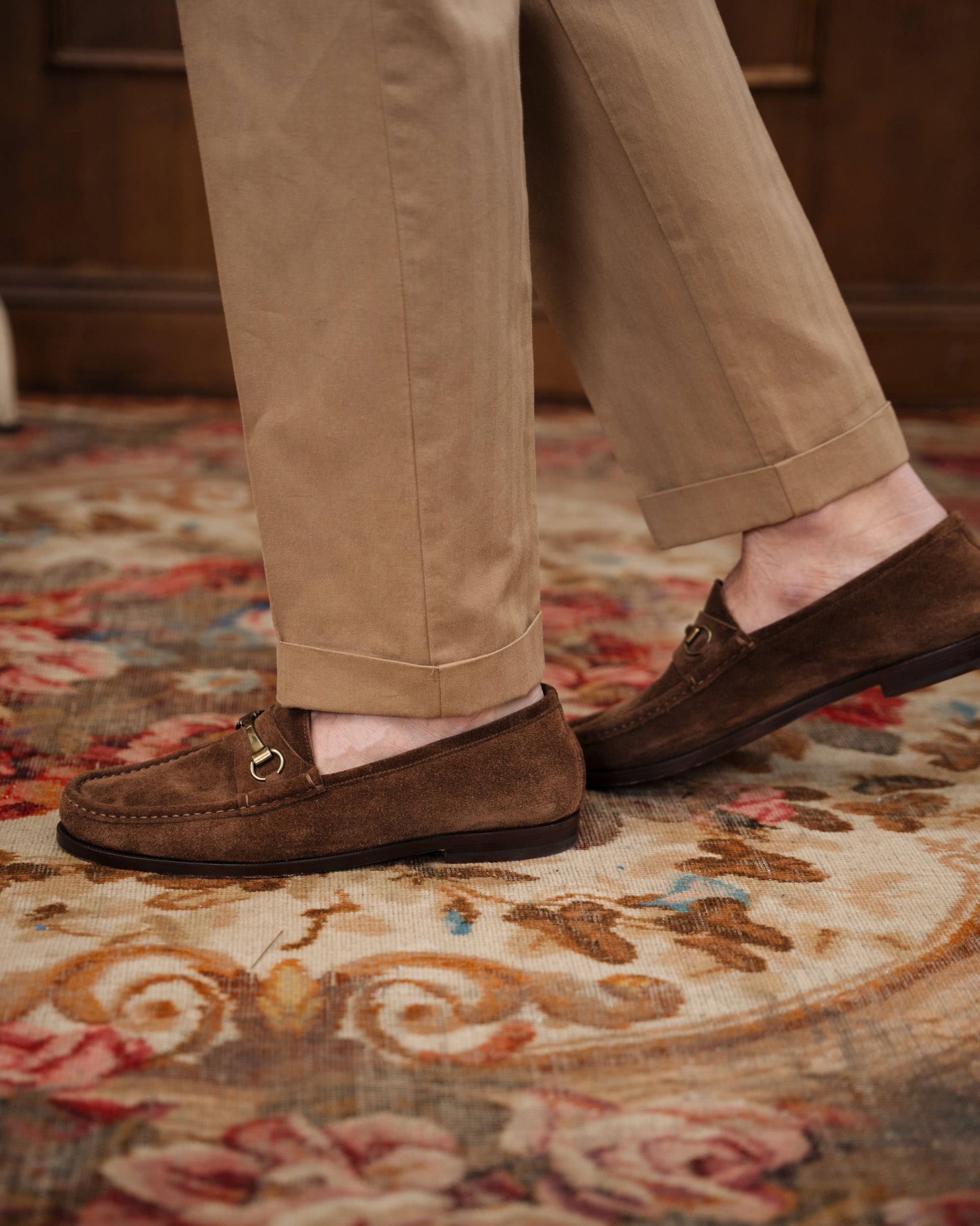Vellano Milano Brown Suede Loafers