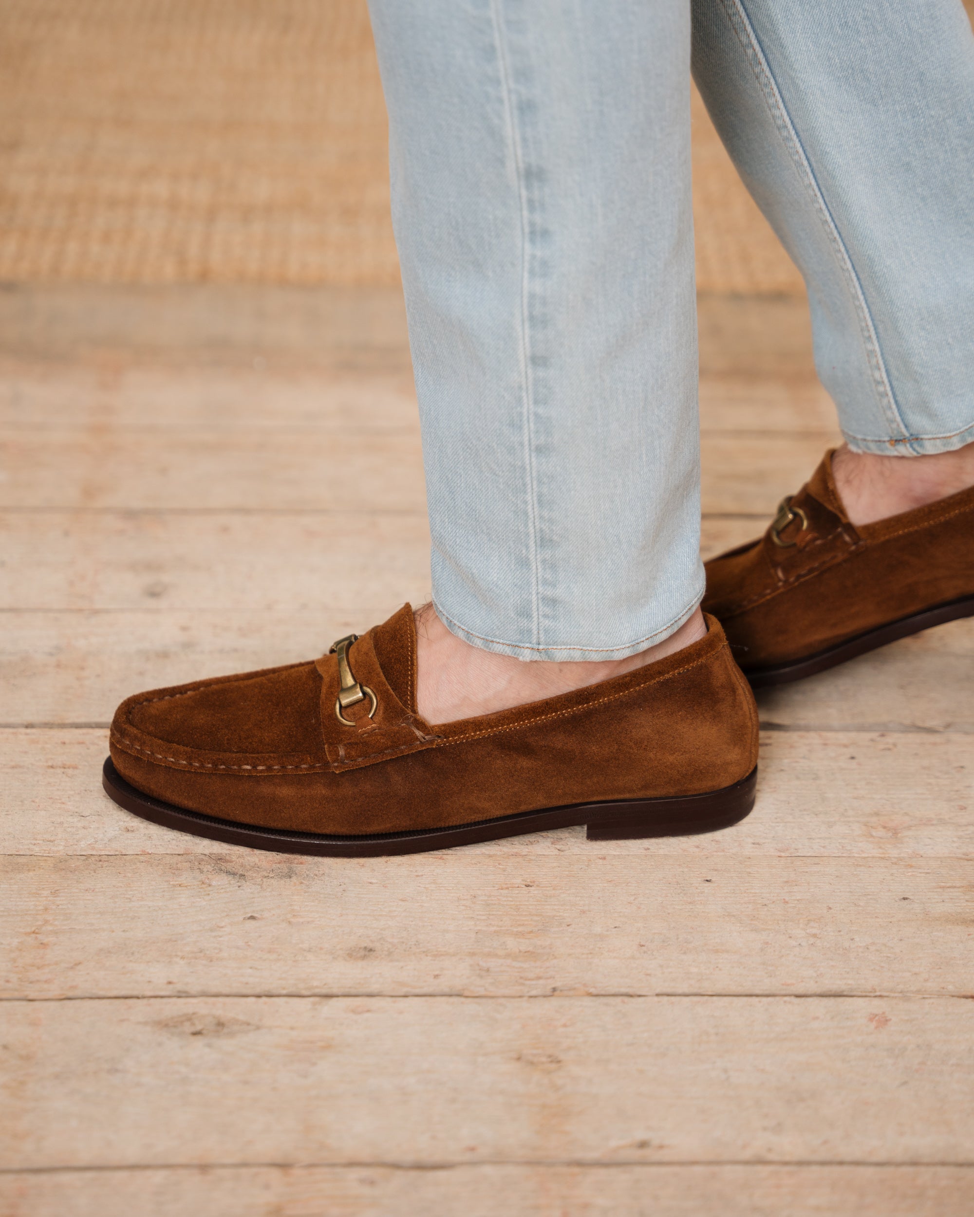 Vellano Milano Tobacco Suede Loafers