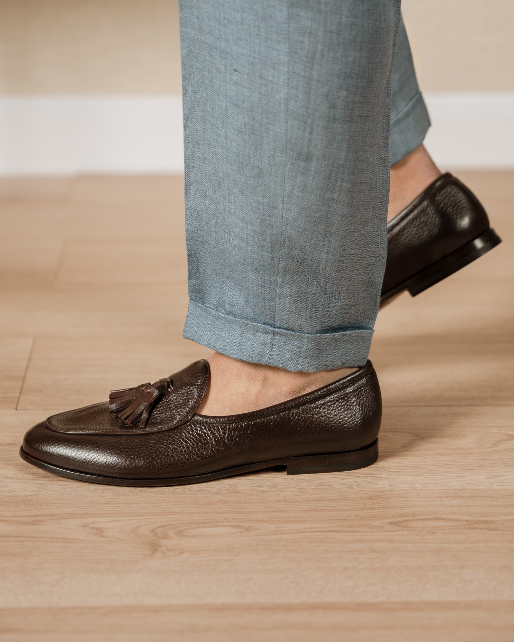 Vellano Bellagio Dark Brown Leather Loafers