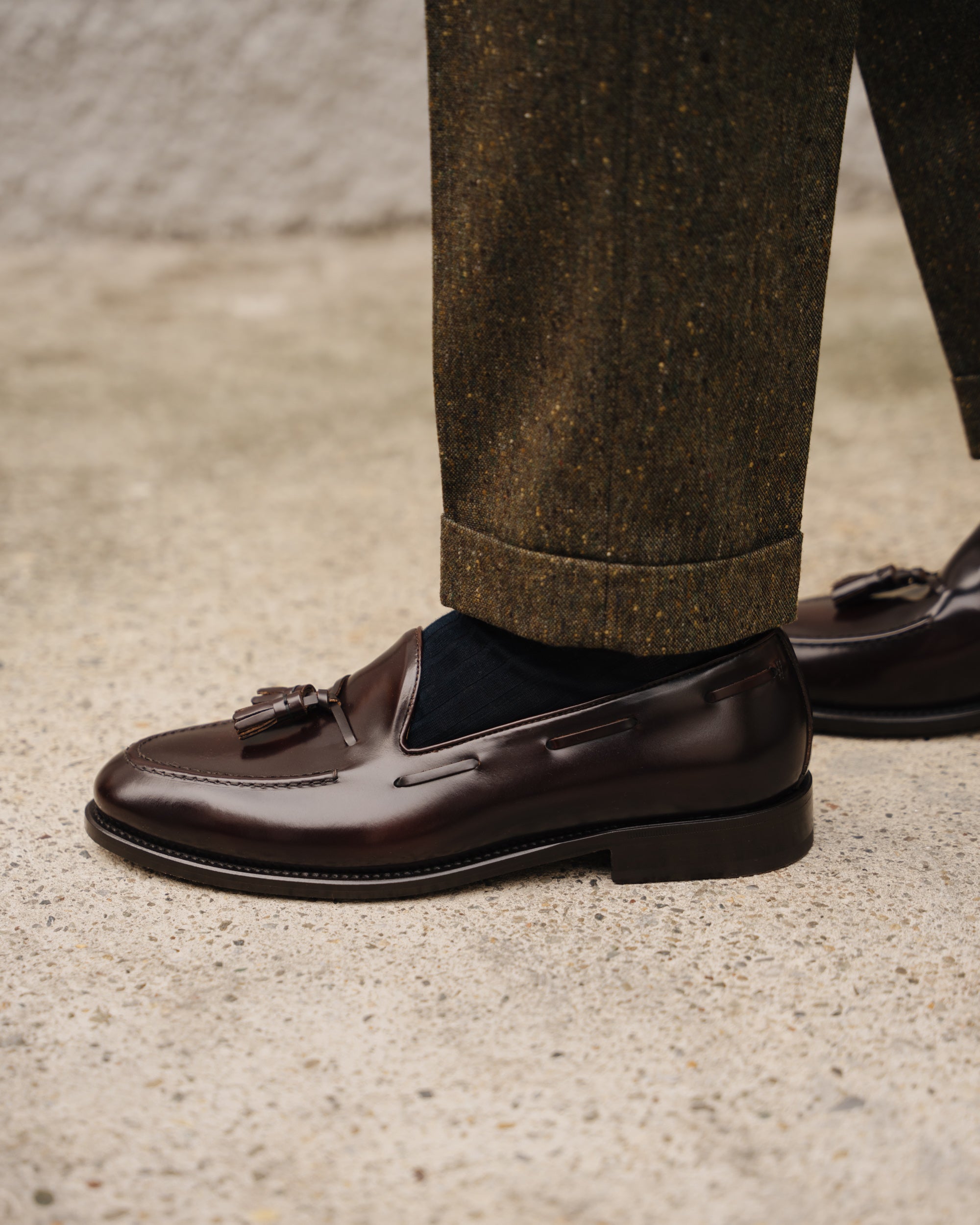 Vellano Halverton Burgundy Brown Tassel Loafers