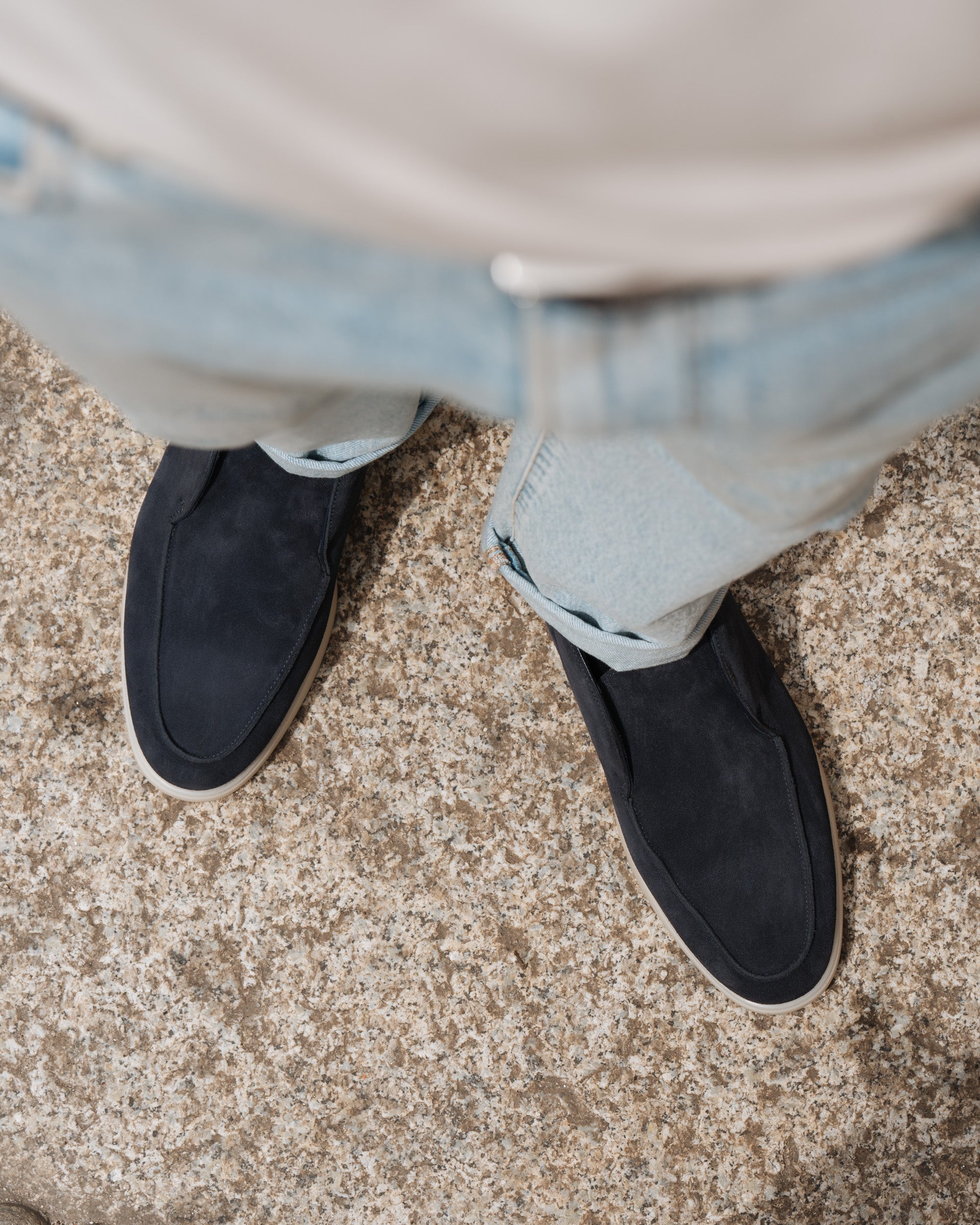 Vellano Bramleigh Blue Suede Loafers