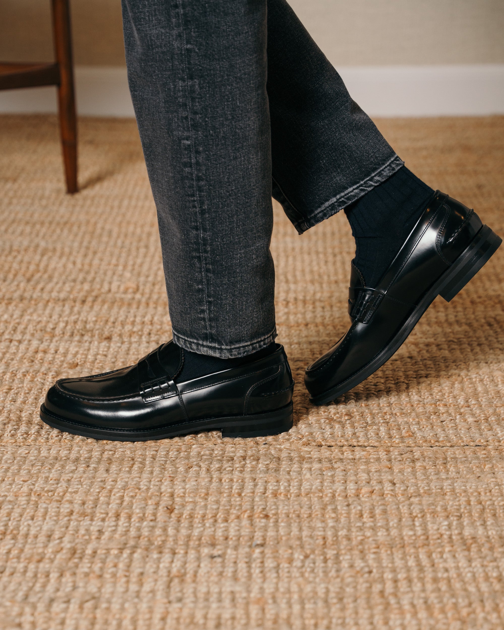 Vellano Harrowmere Heritage Black Penny Loafers