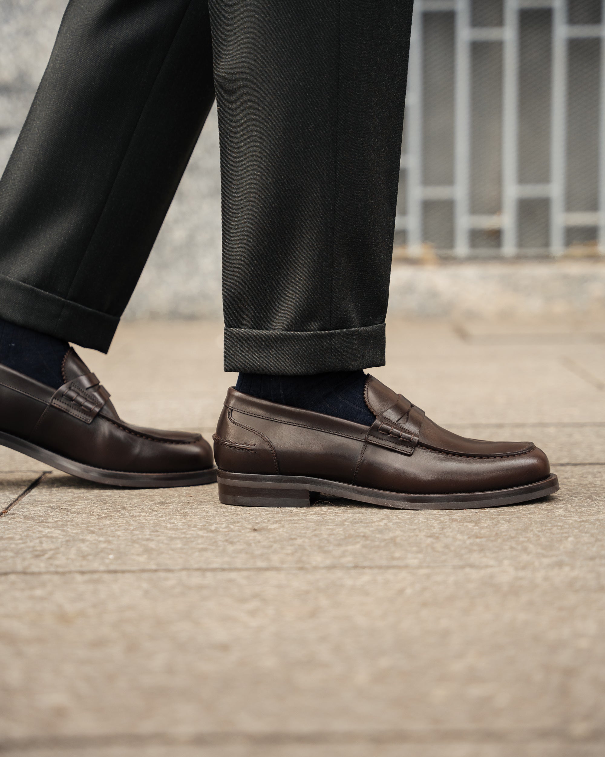 Vellano Harrowmere Heritage Penny Loafers – Dark Brown