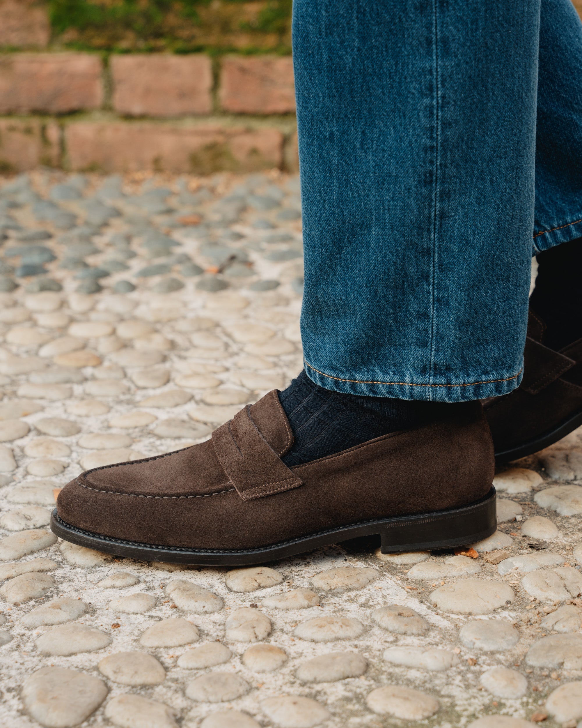 Vellano Harrowmere Suede Penny Loafers