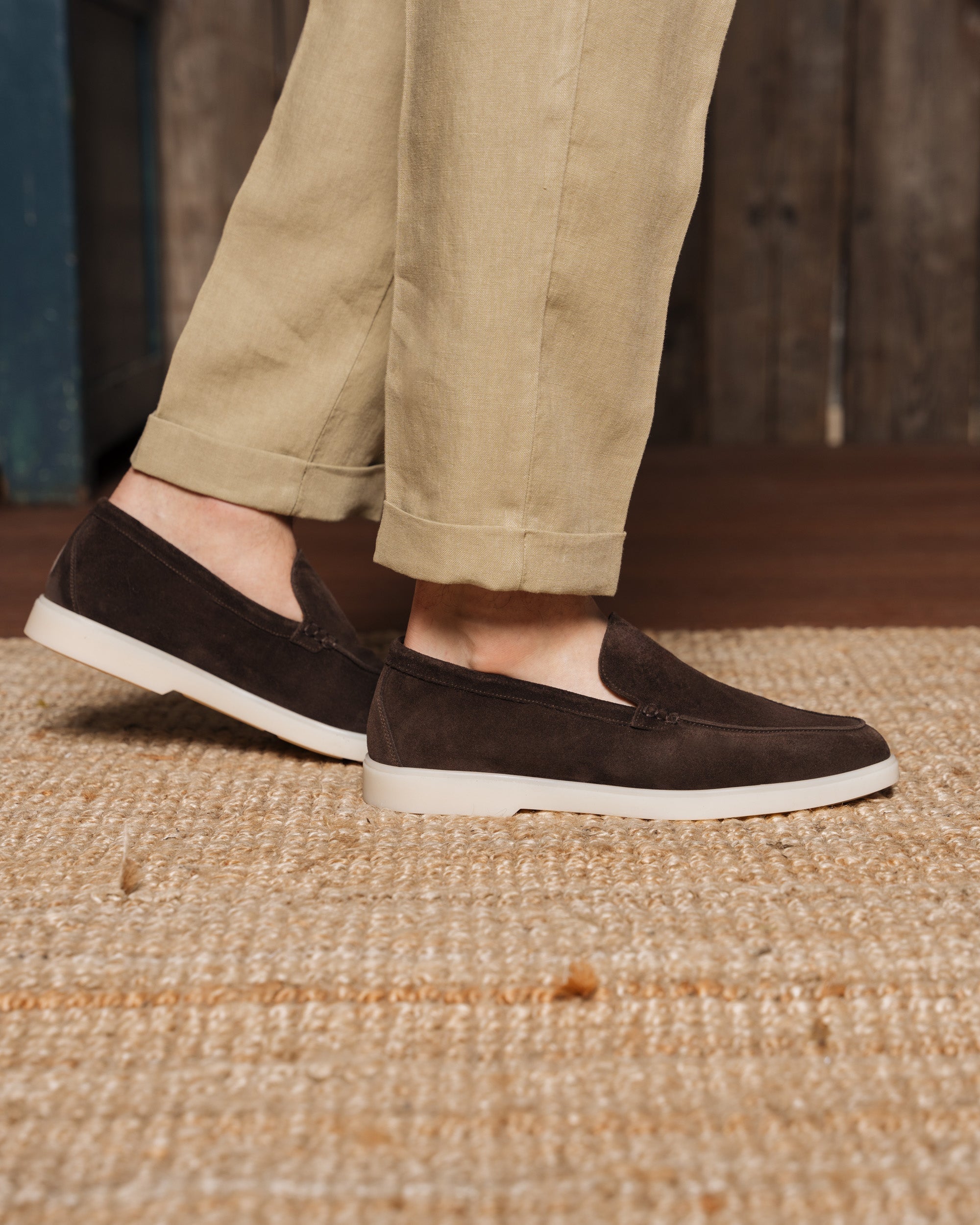 Vellano Calbridge Suede Loafers in Dark Brown