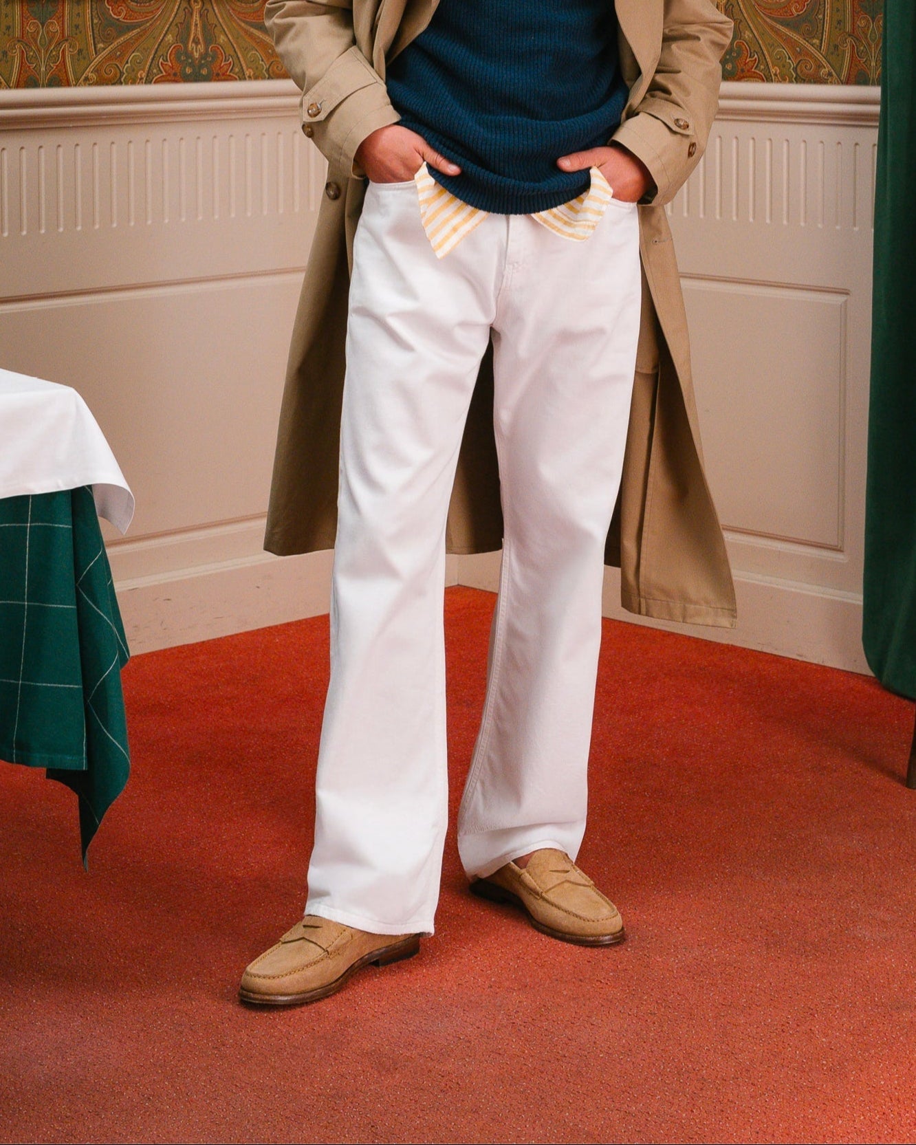 Vellano Beige Penny Loafers