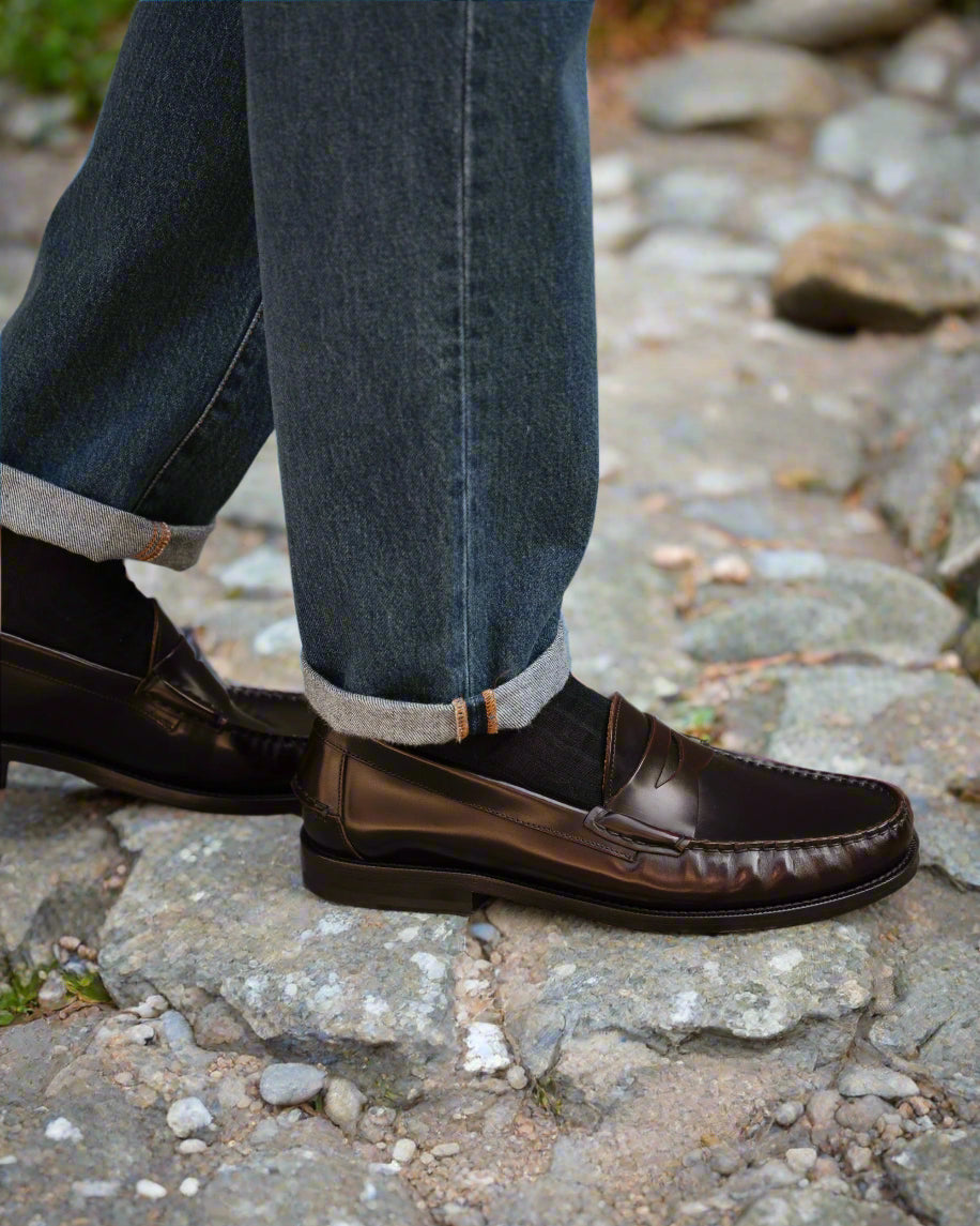 Vellano Burgundy Penny Loafers