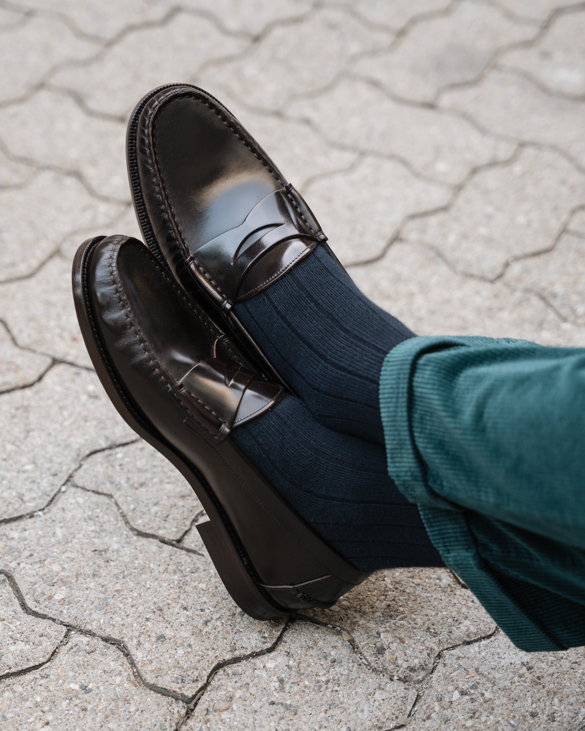 Vellano Dark Brown Penny Loafers