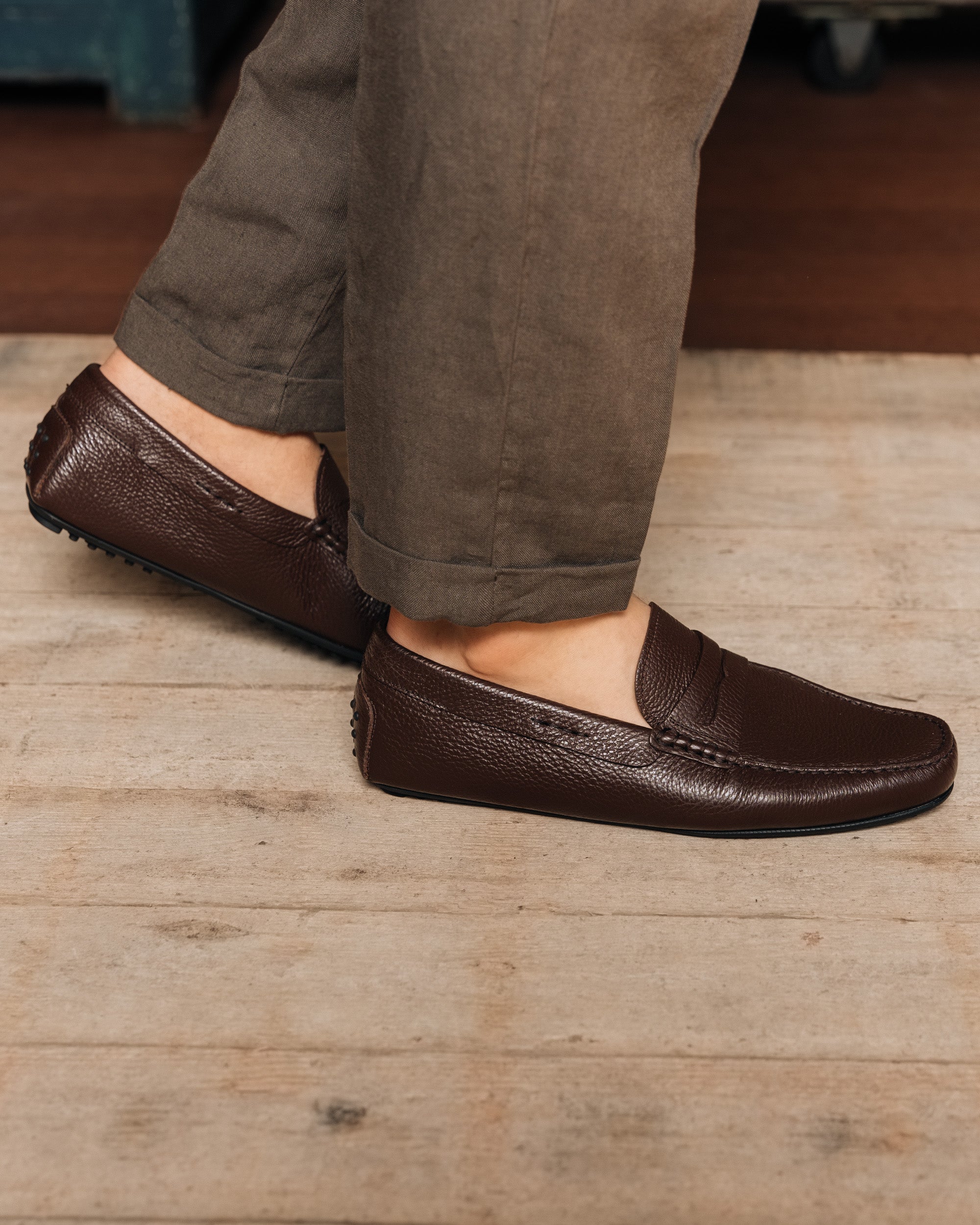 Vellano Eldwynd Brown Leather Moccasins