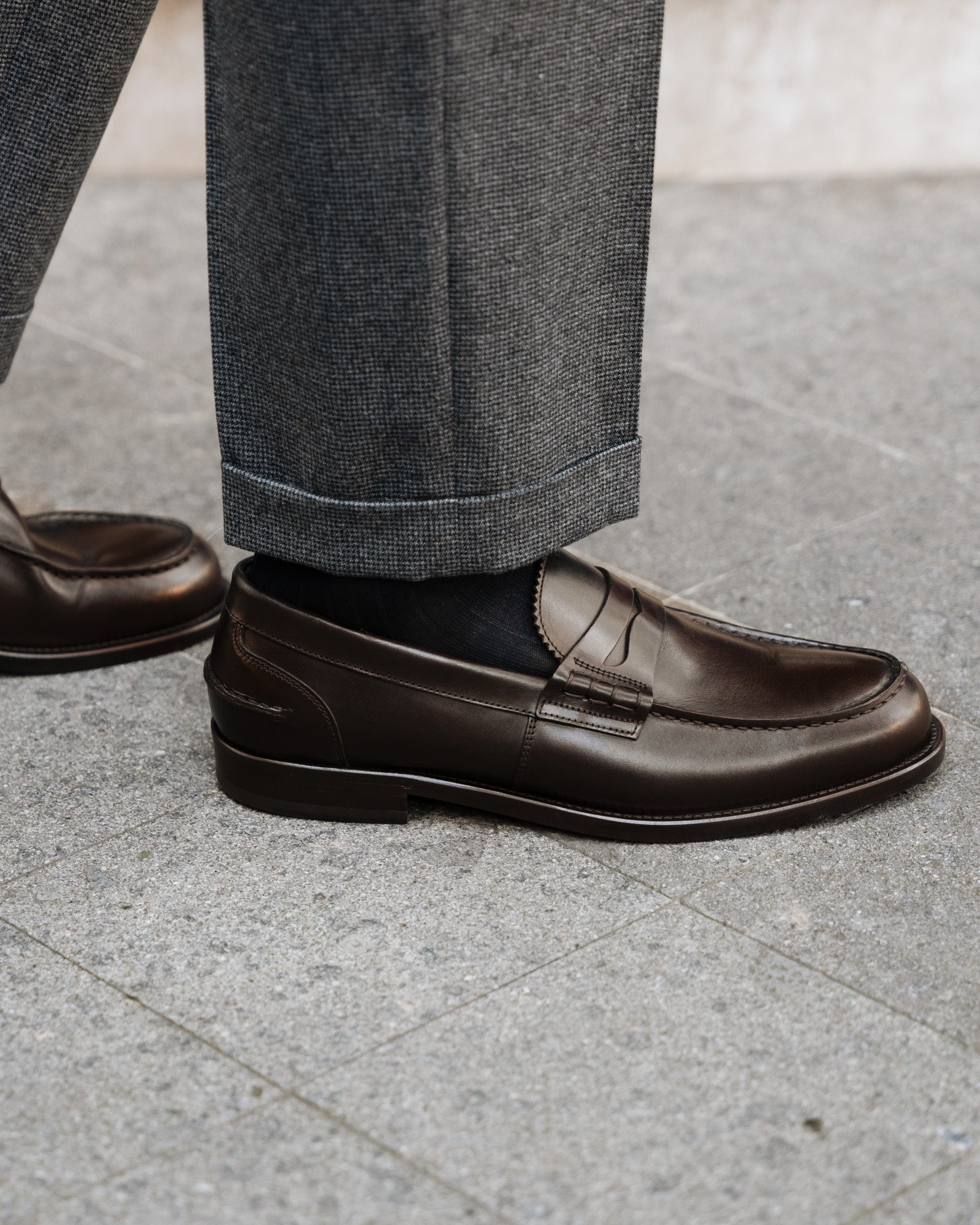Vellano Deep Brown Penny Loafers