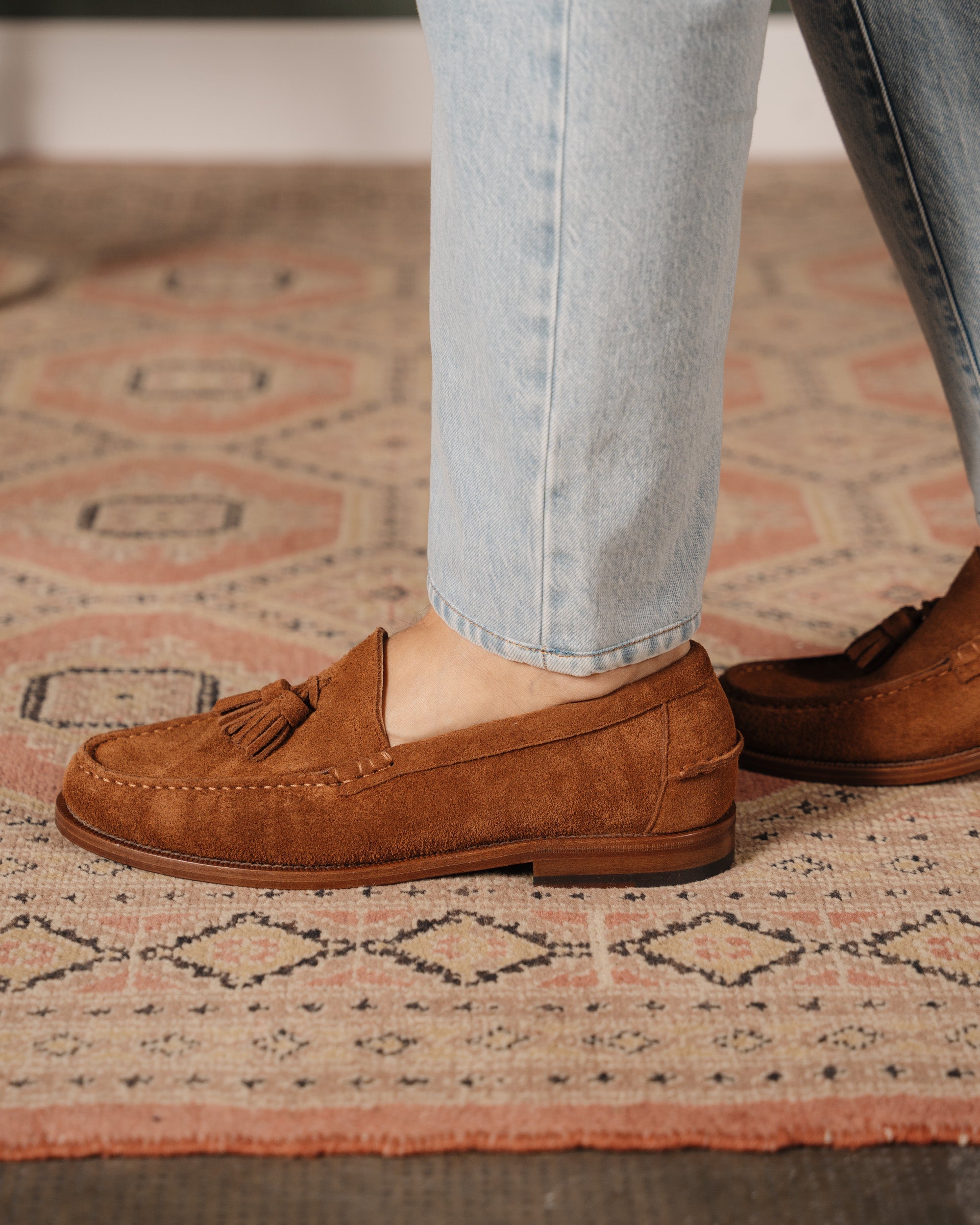 Vellano Marusee Tobacco Suede Loafers