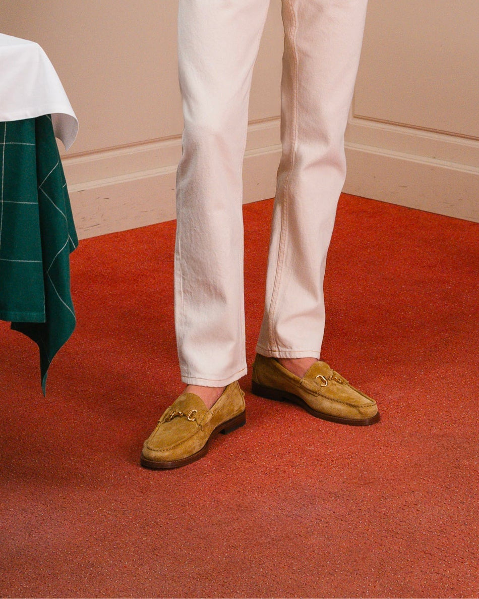 Vellano Raiser Beige Leather Loafers