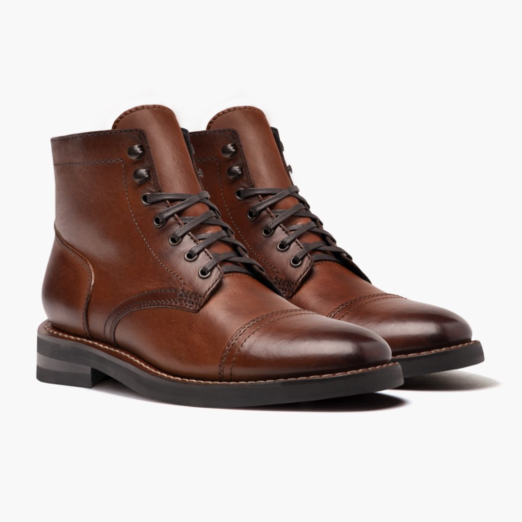 Vellano Frontier Goodyear Welt Lace-Up Leather Boot – Brandy Brown