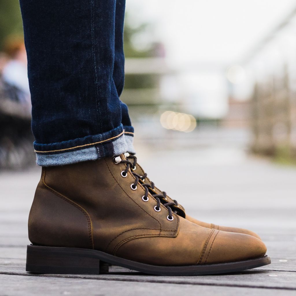 Vellano Frontier Goodyear Welt Lace-Up Leather Boot – Burnt Copper