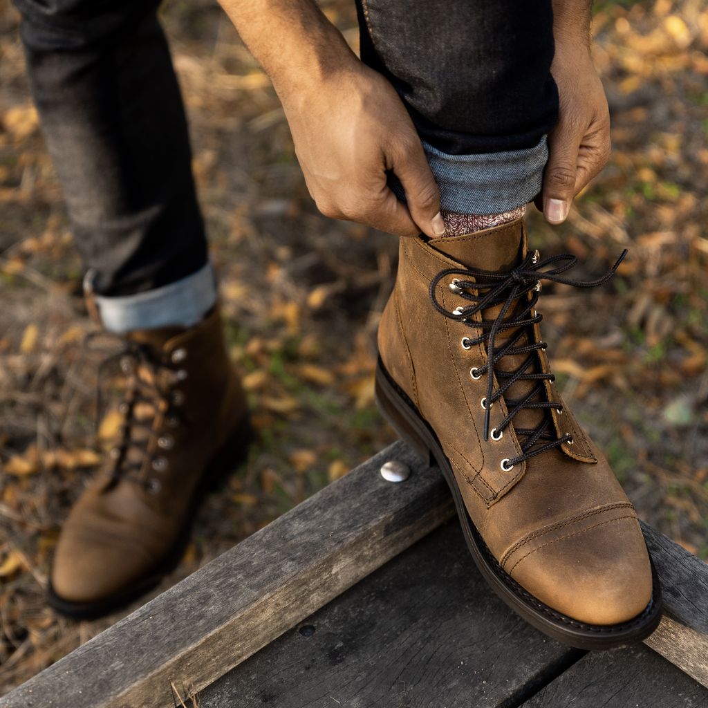 Vellano Frontier Goodyear Welt Lace-Up Leather Boot – Burnt Copper
