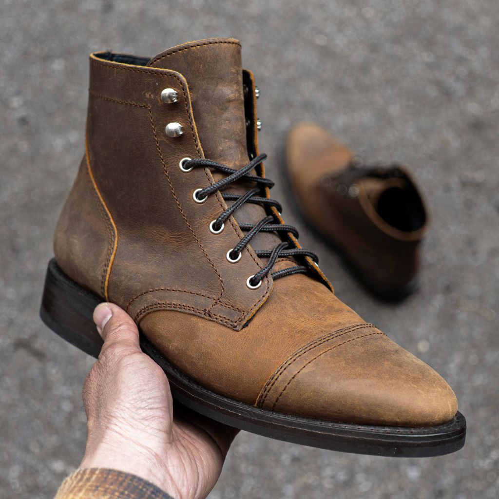 Vellano Frontier Goodyear Welt Lace-Up Leather Boot – Burnt Copper