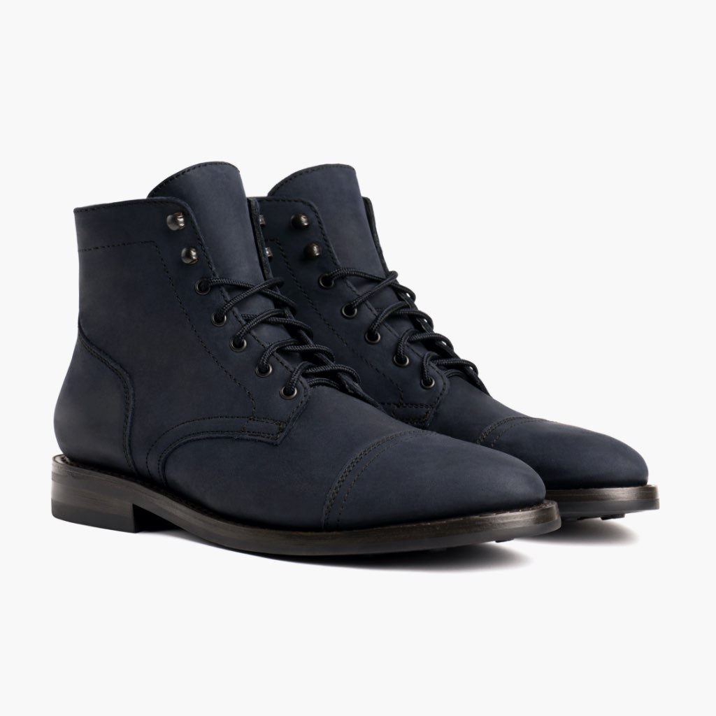 Vellano Frontier Goodyear Welt Lace-Up Leather Boot – Midnight Blue