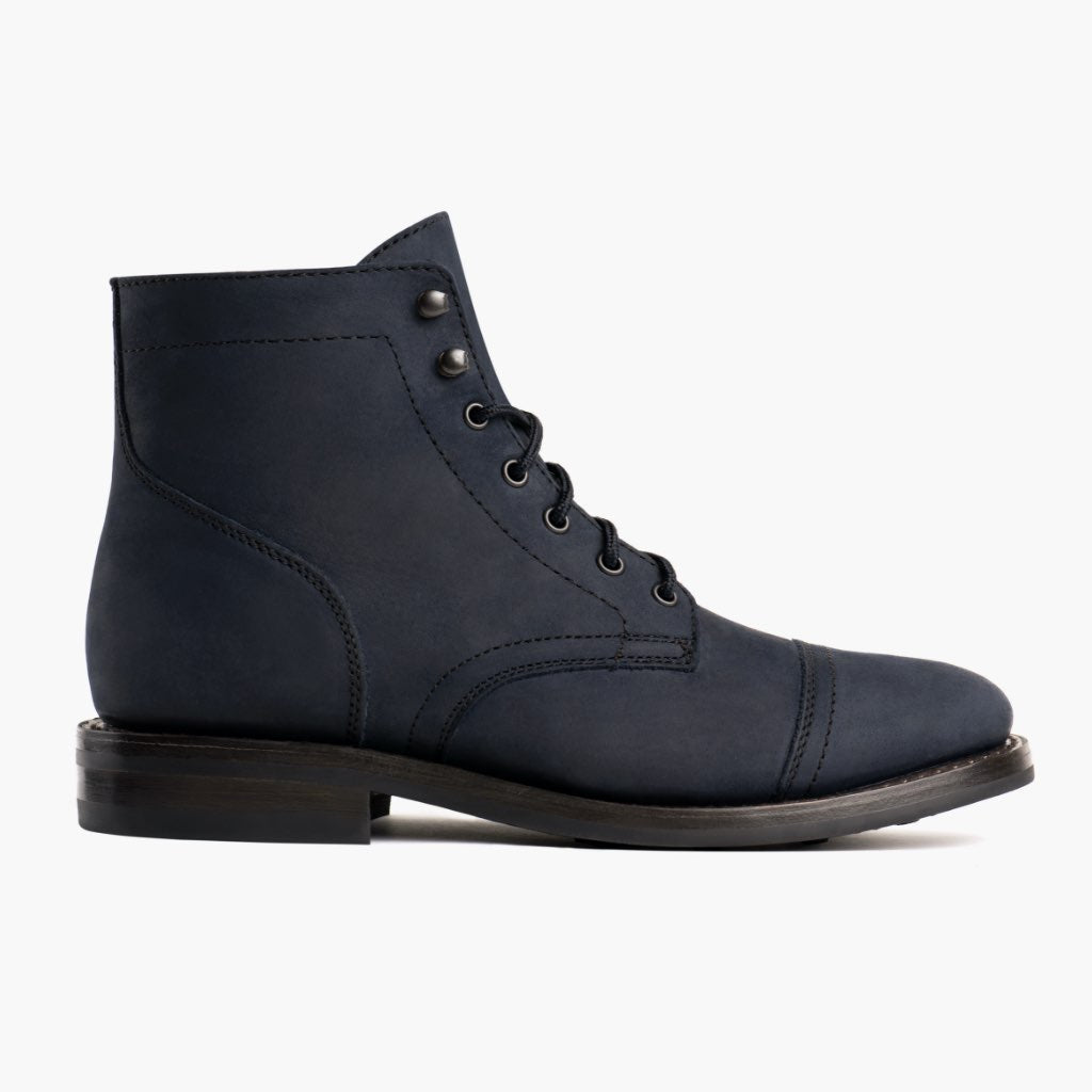 Vellano Frontier Goodyear Welt Lace-Up Leather Boot – Midnight Blue