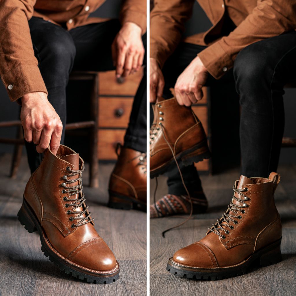 Vellano Outlander Goodyear Welt Service Boot – Harvest Brown