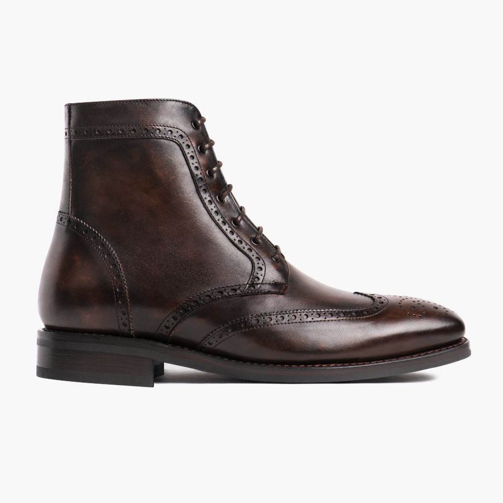 Vellano Wellington Goodyear Welt Brogue Boot – Dark Oakwood