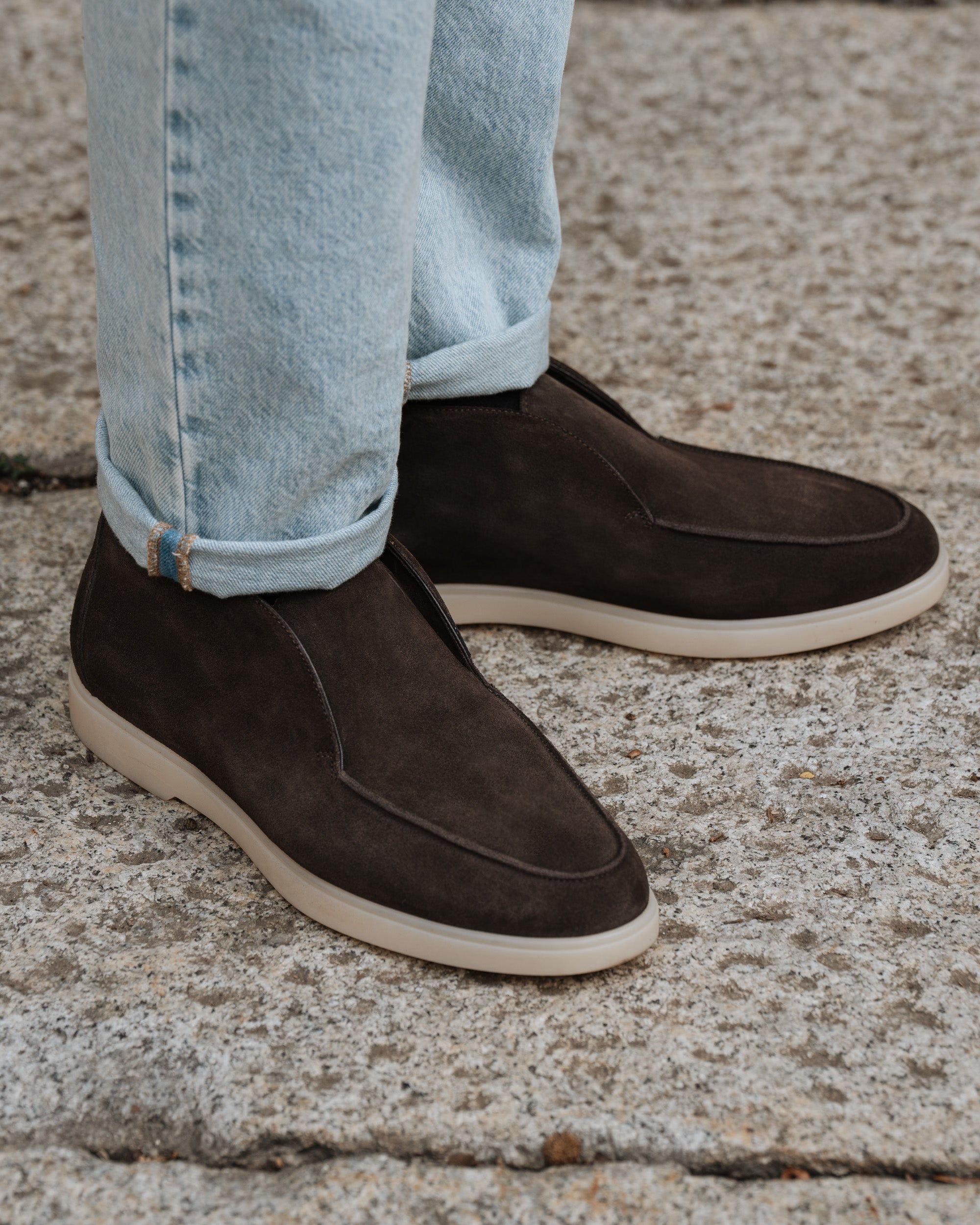 Vellano Bramleigh Dark Brown Suede Loafers