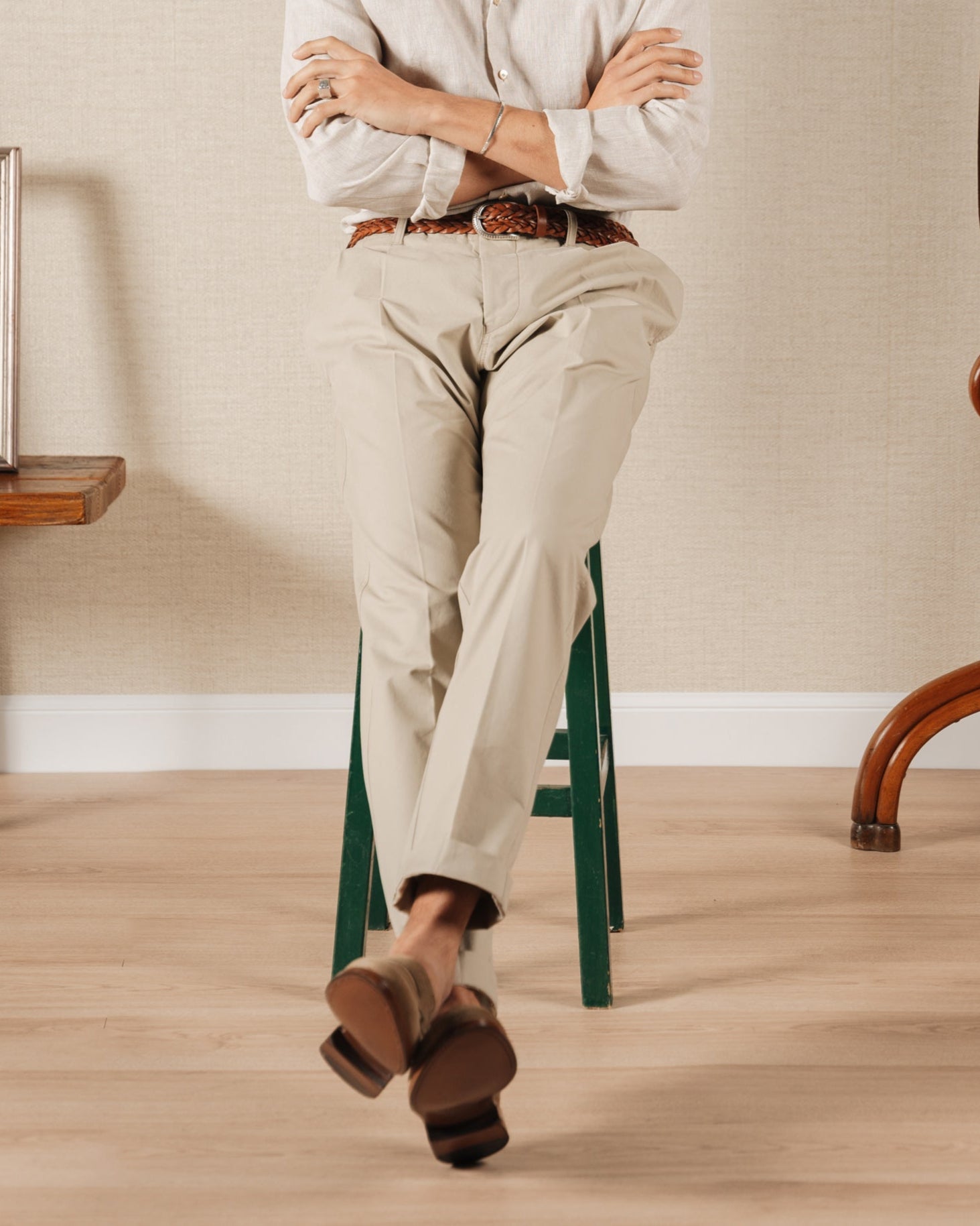 Vellano Harrowmere Sand Suede Penny Loafers