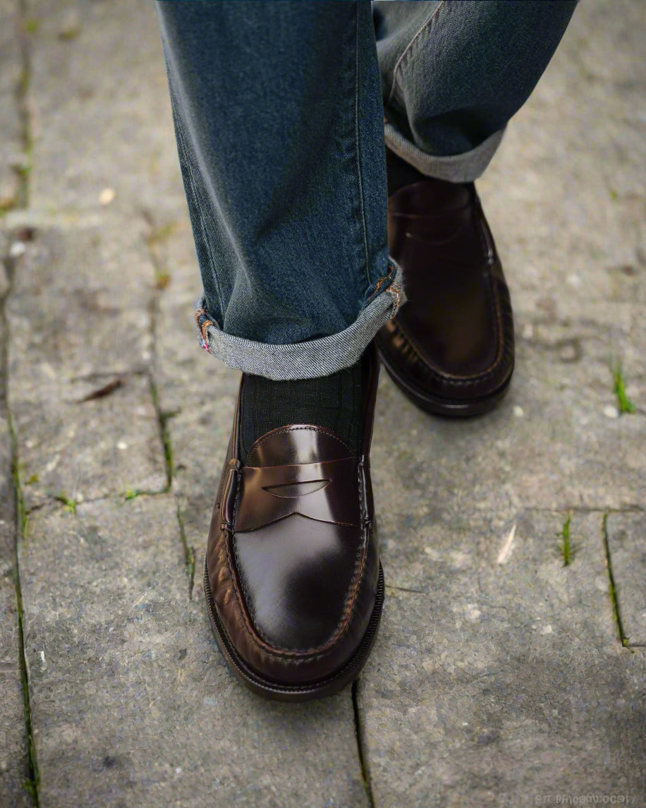 Vellano Burgundy Penny Loafers