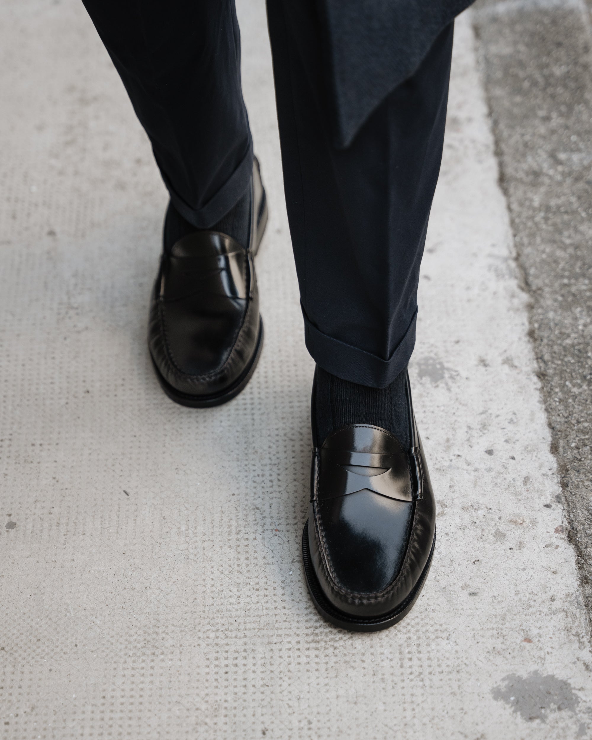 Vellano Black Penny Loafers
