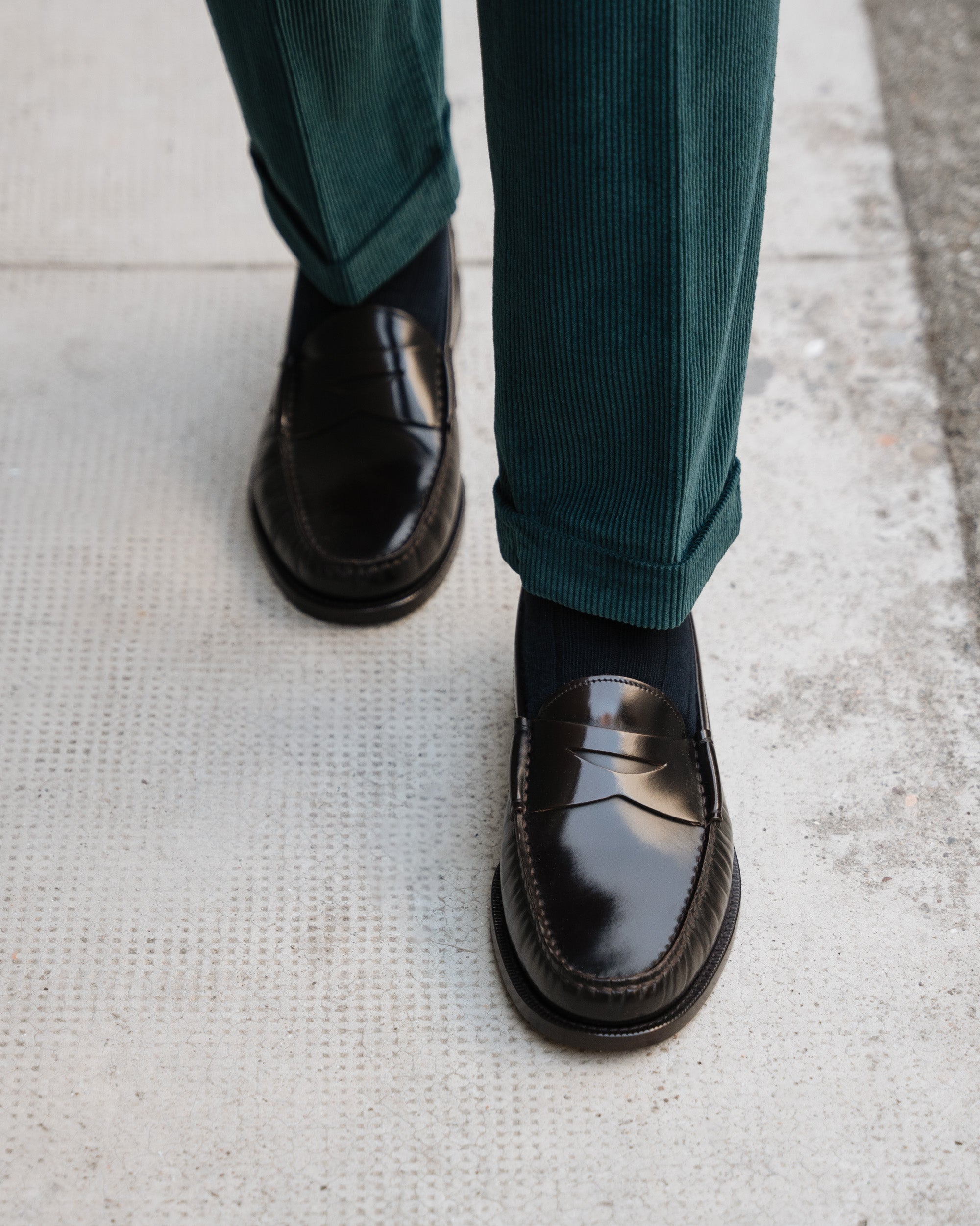 Vellano Dark Brown Penny Loafers