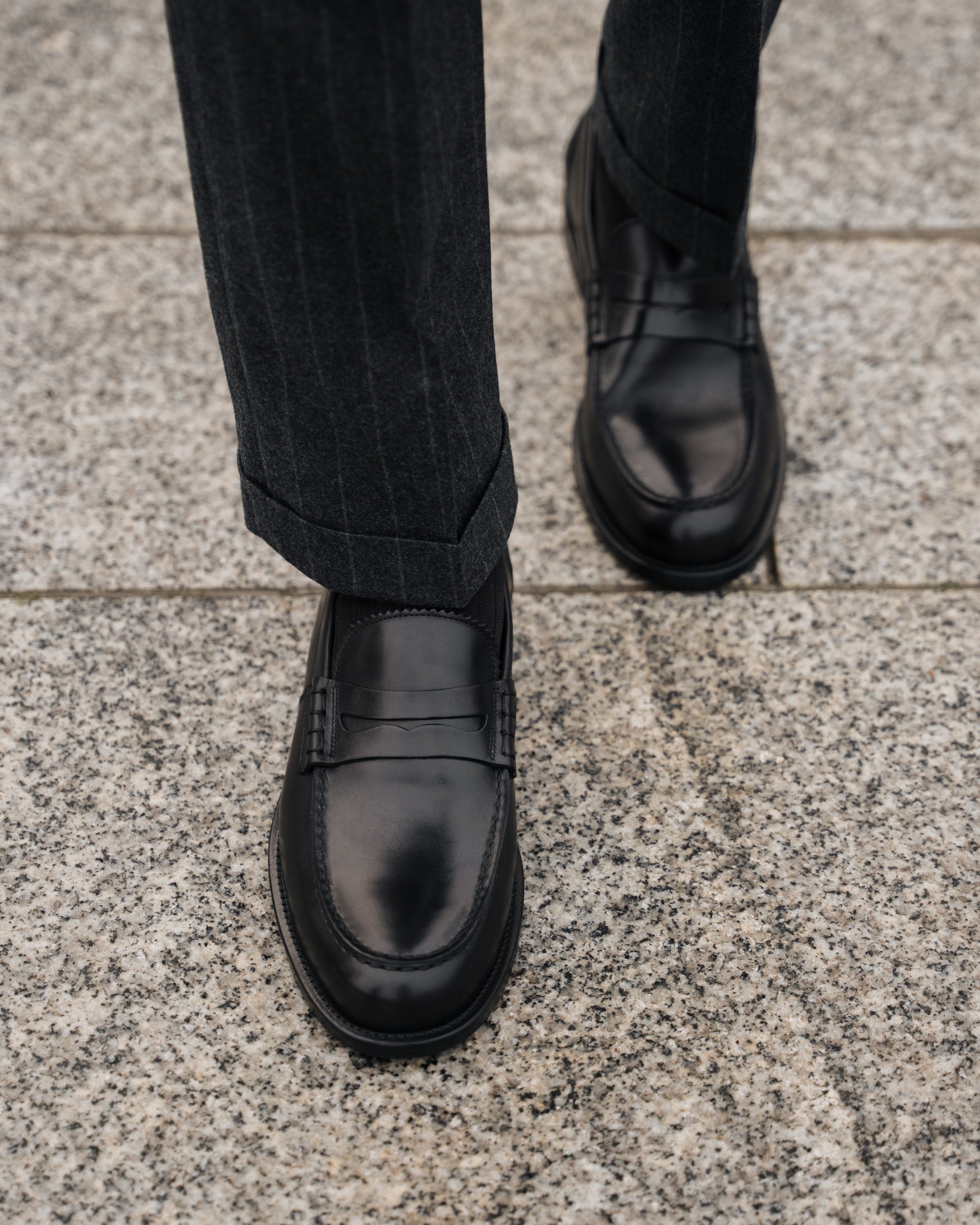Vellano Harrowmere Black Penny Loafers