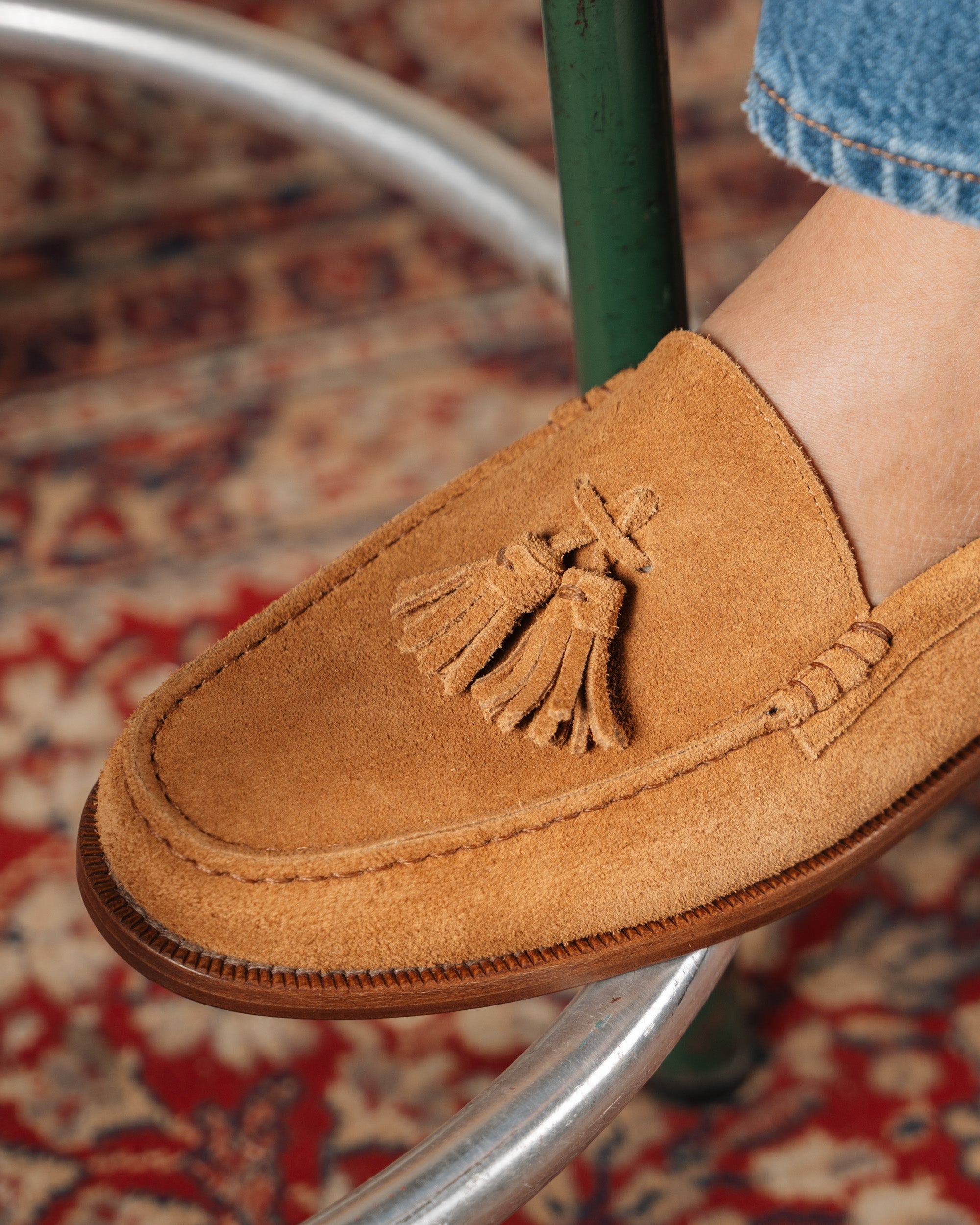Vellano Marusee Beige Suede Loafers