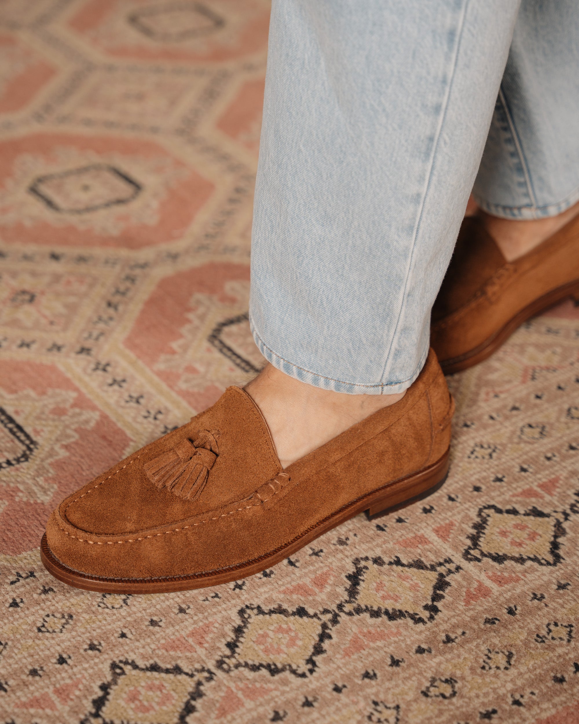 Vellano Marusee Tobacco Suede Loafers
