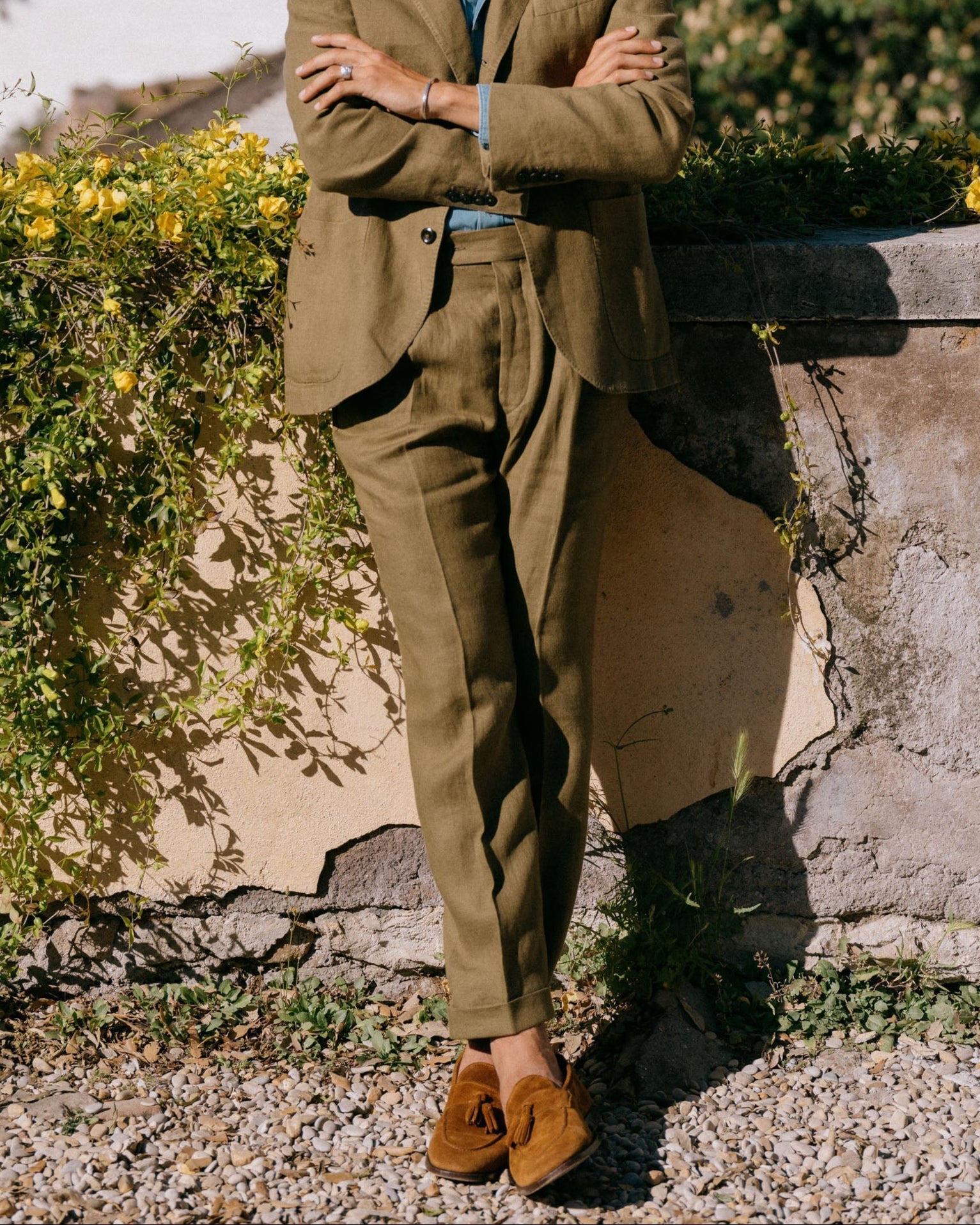Vellano Straccadent Tobacco Suede Loafers