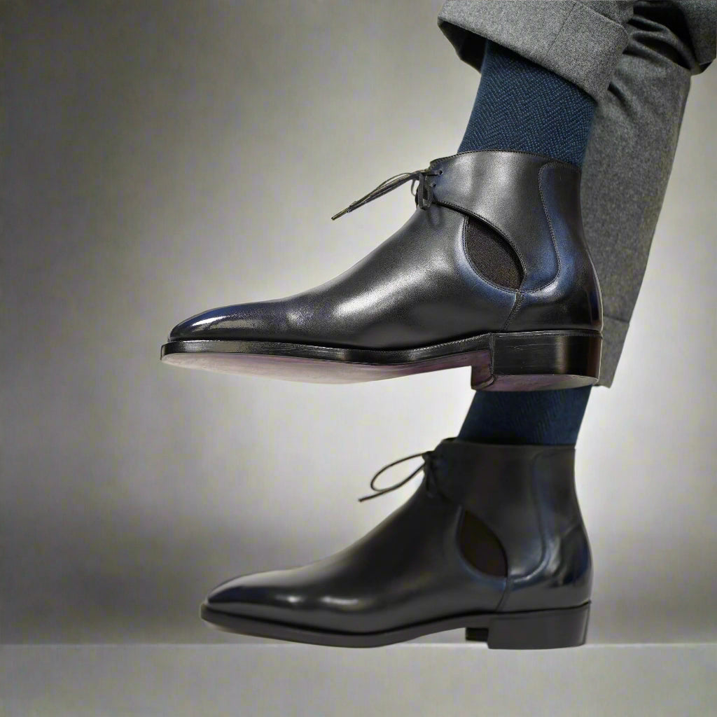 Vellano Westmere Grip Leather Chelsea Boots with Anti Slip Sole for Men